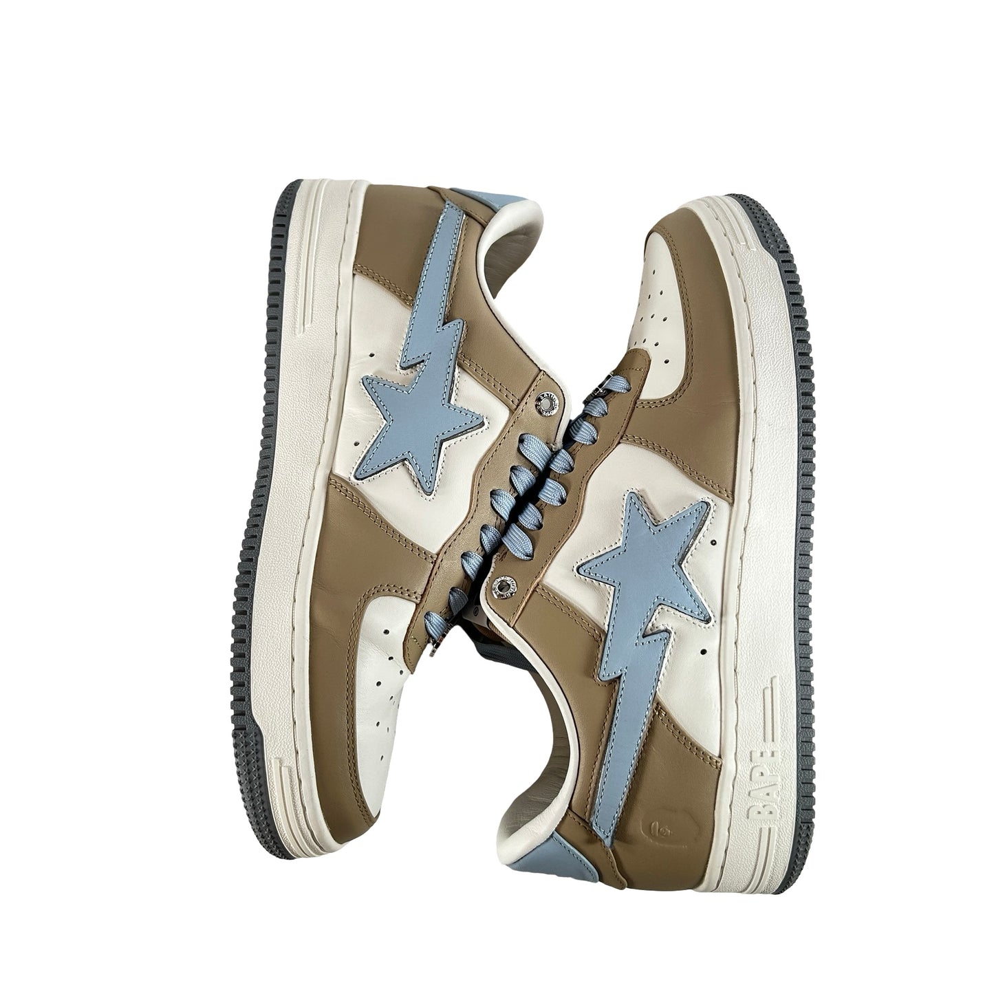 1J30191011 A Bathing Ape Bape Sta Low #4 Beige Sky Blue [USED] - 9.5 M (Used)