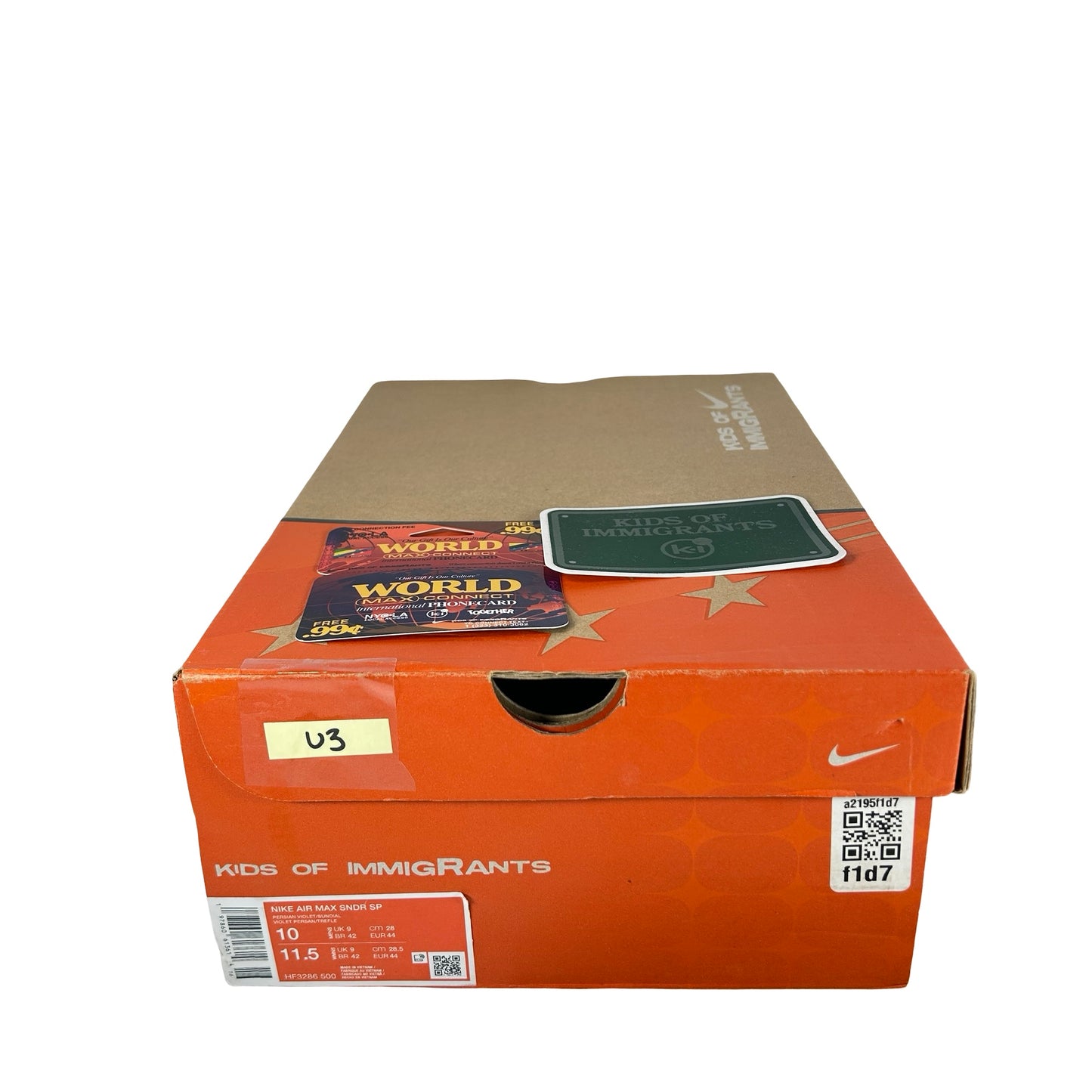 HF3286 500 Nike Air Max Sunder SP Kids of Immigrants Sun Down [USED] - 10 M (Used3)