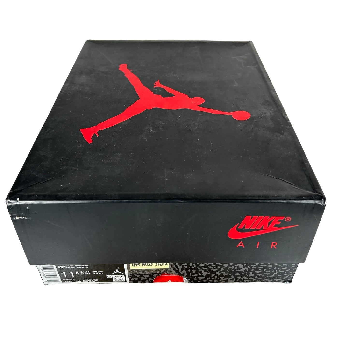 DN3707 010 Jordan 3 Retro Black Cement Reimagined (2024) [USED] - 11.5 M (Used15) (Missing Insoles)