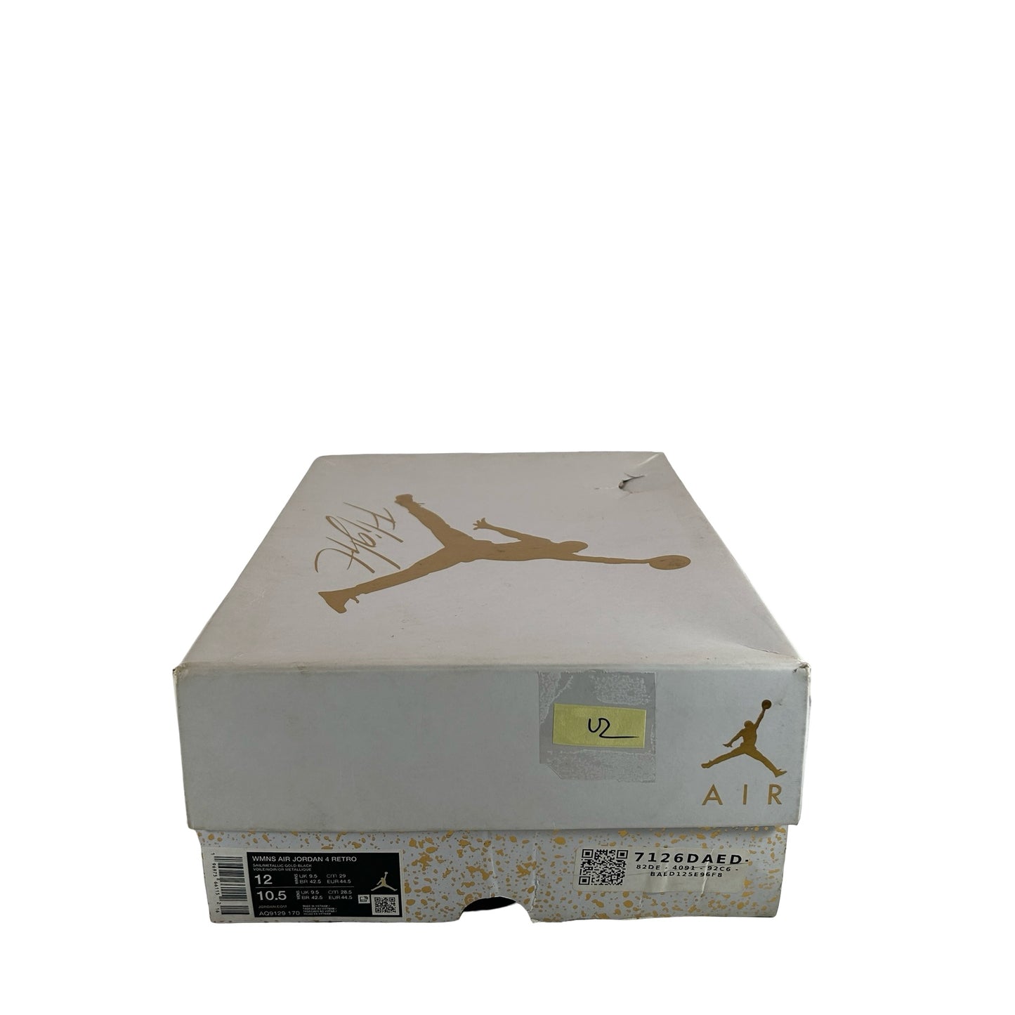 AQ9129 170 Jordan 4 Retro Metallic Gold (W) [USED] - 12 W (Used2)