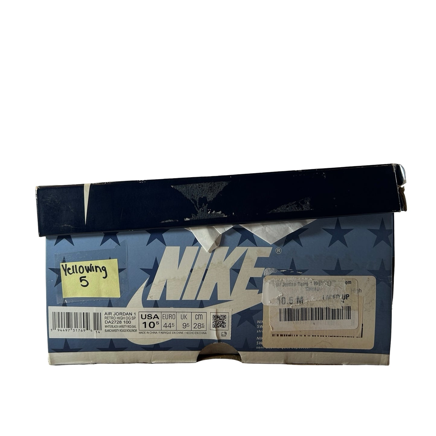 DA2728 100 Jordan 1 Trophy Room - 10.5 M (Yellowing Soles5)