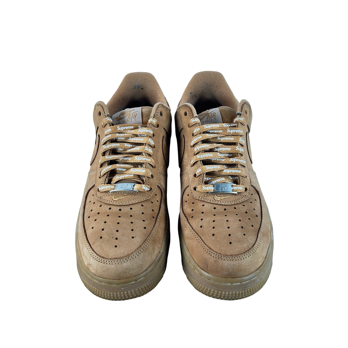 DN1555 200 Nike Air Force 1 Low SP Supreme Wheat [USED] - 9 M (Used) (No Box)