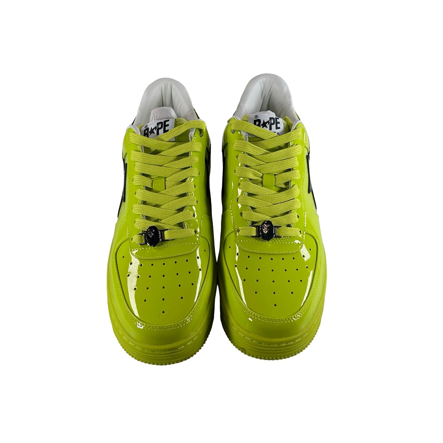 1K30 191 302 YEL A Bathing Ape Bape Sta #2 Yellow Patent [USED] - 11 M (Used)