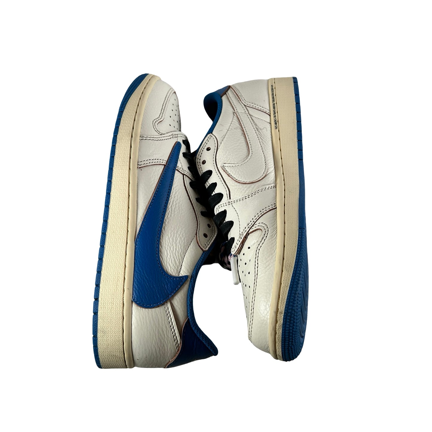DM7866 104 Jordan 1 Retro Low OG SP Fragment x Travis Scott Sail Military Blue [USED] - 9 M (Used)