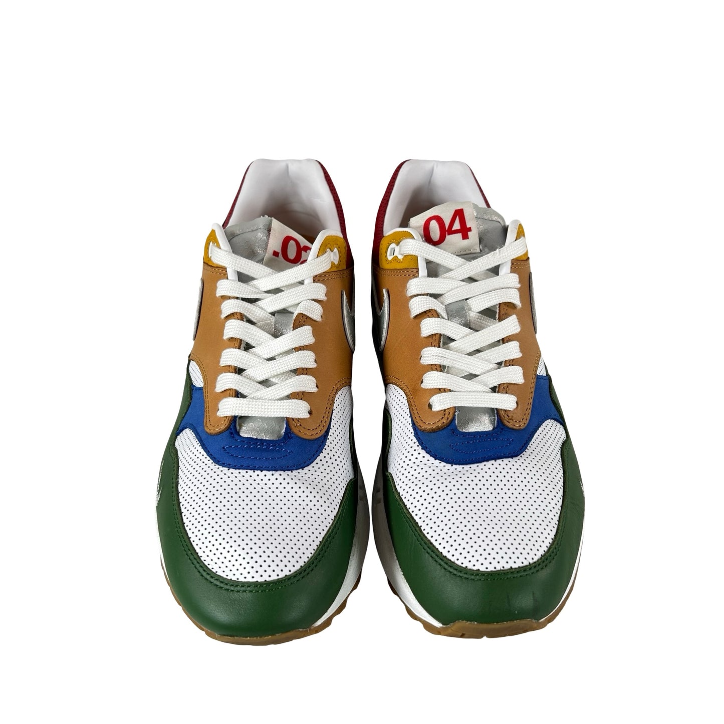 II6235 100 Nike Air Max 1 Premium Goods White Forest Green [USED] - 10 M (Used)