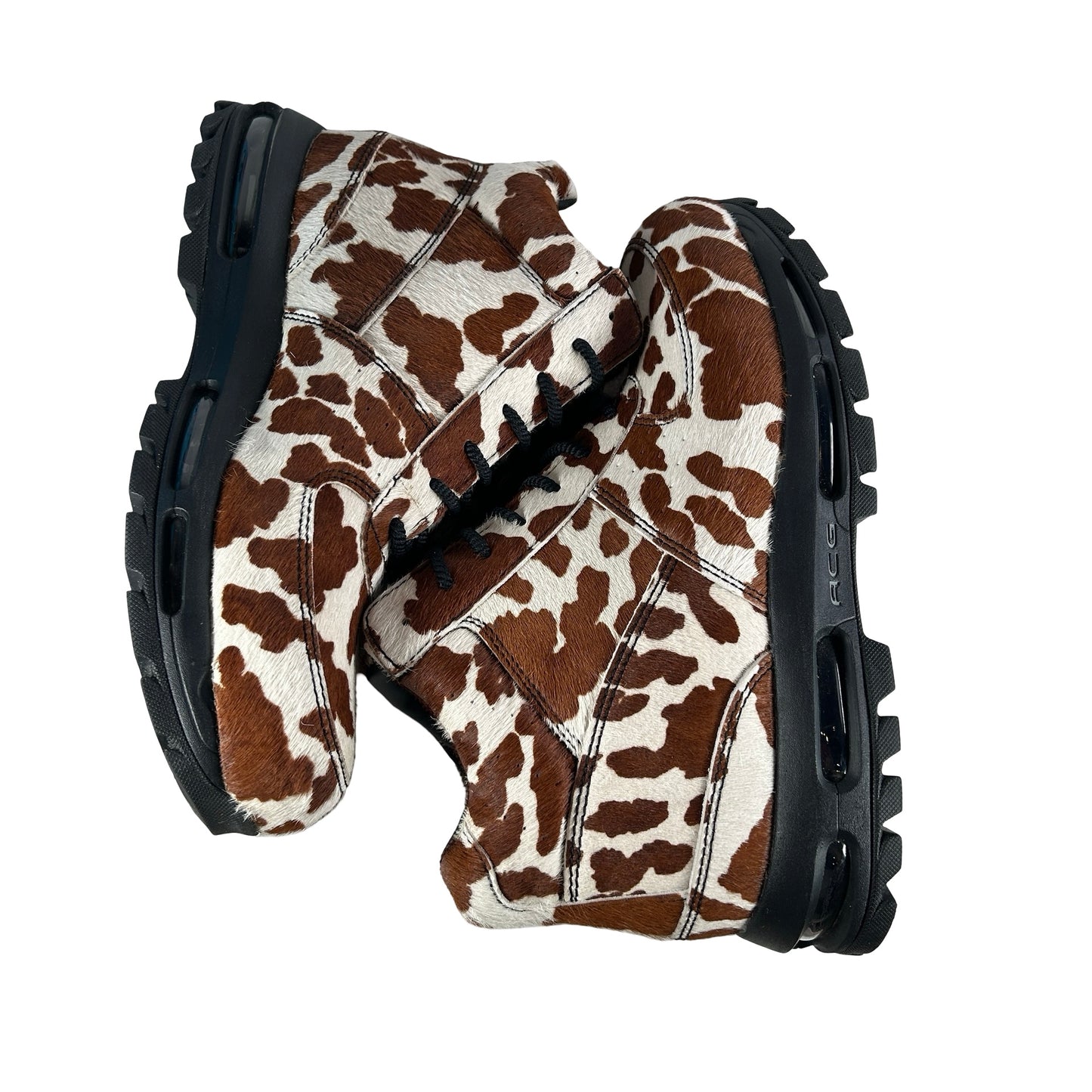 IO4635 100 Nike Air Max Goadome Sail Cacao Wow Cow Print Pony Hair [USED] - 12 M (Used2)