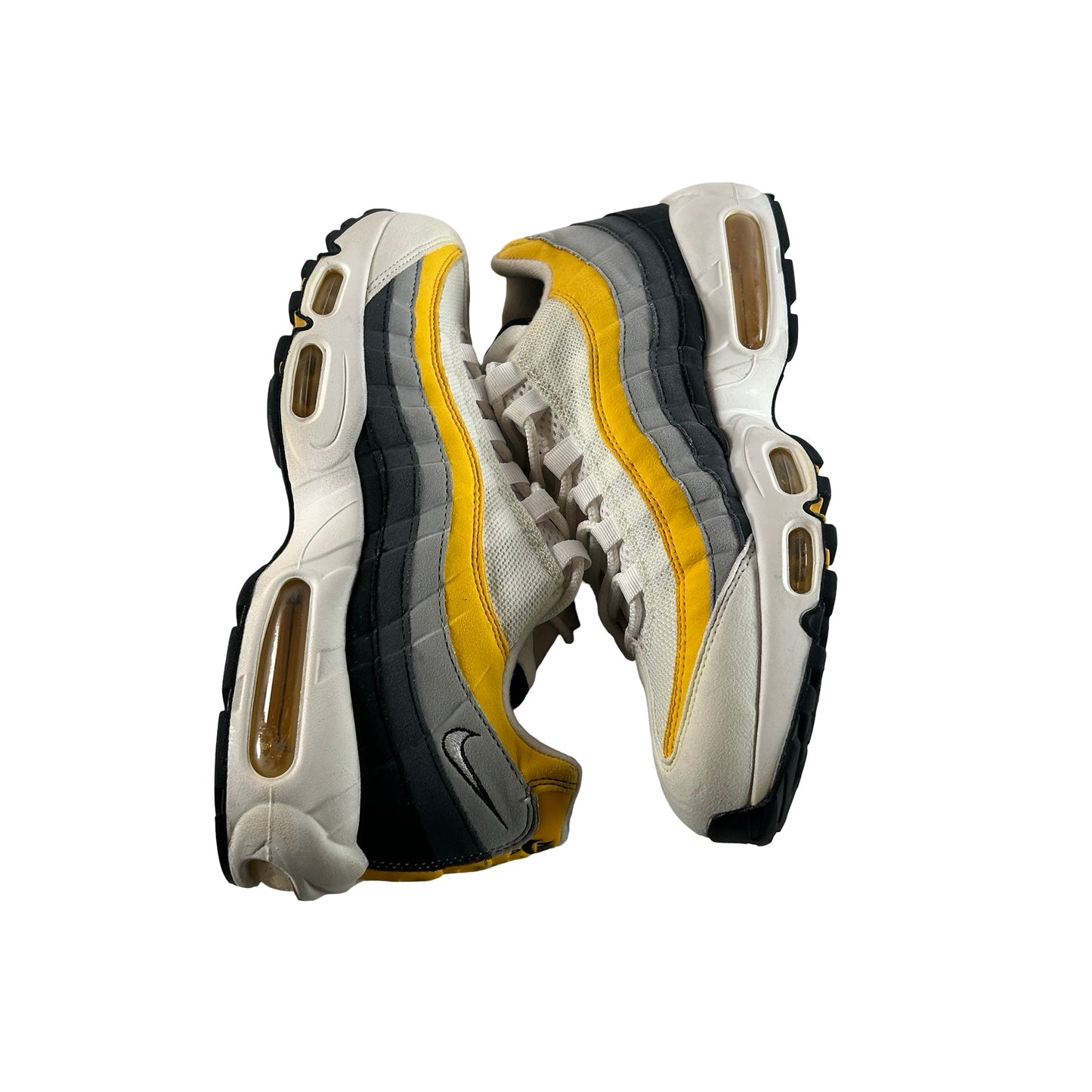 CD7495 100 Nike Air Max 95 White Amarillo Dark Grey [USED] - 9.5 M (Used)