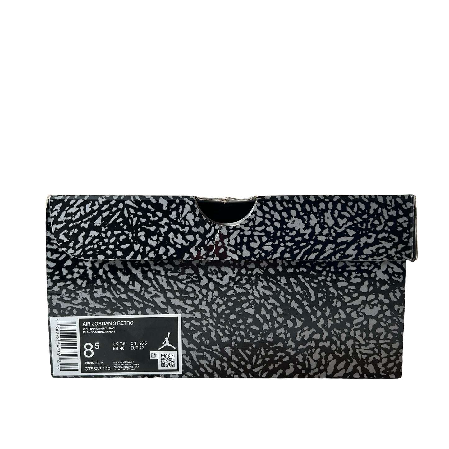 CT8532 140 Jordan 3 Retro Midnight Navy [USED] - 8.5 M (Used)