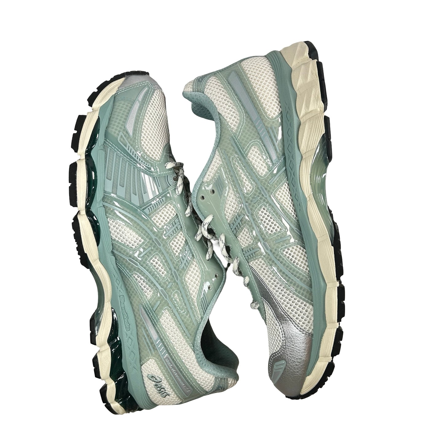 1203A675 100 ASICS Gel-Kayano 12.1 Kith Cream Sage [USED] - 9.5 M (Used)