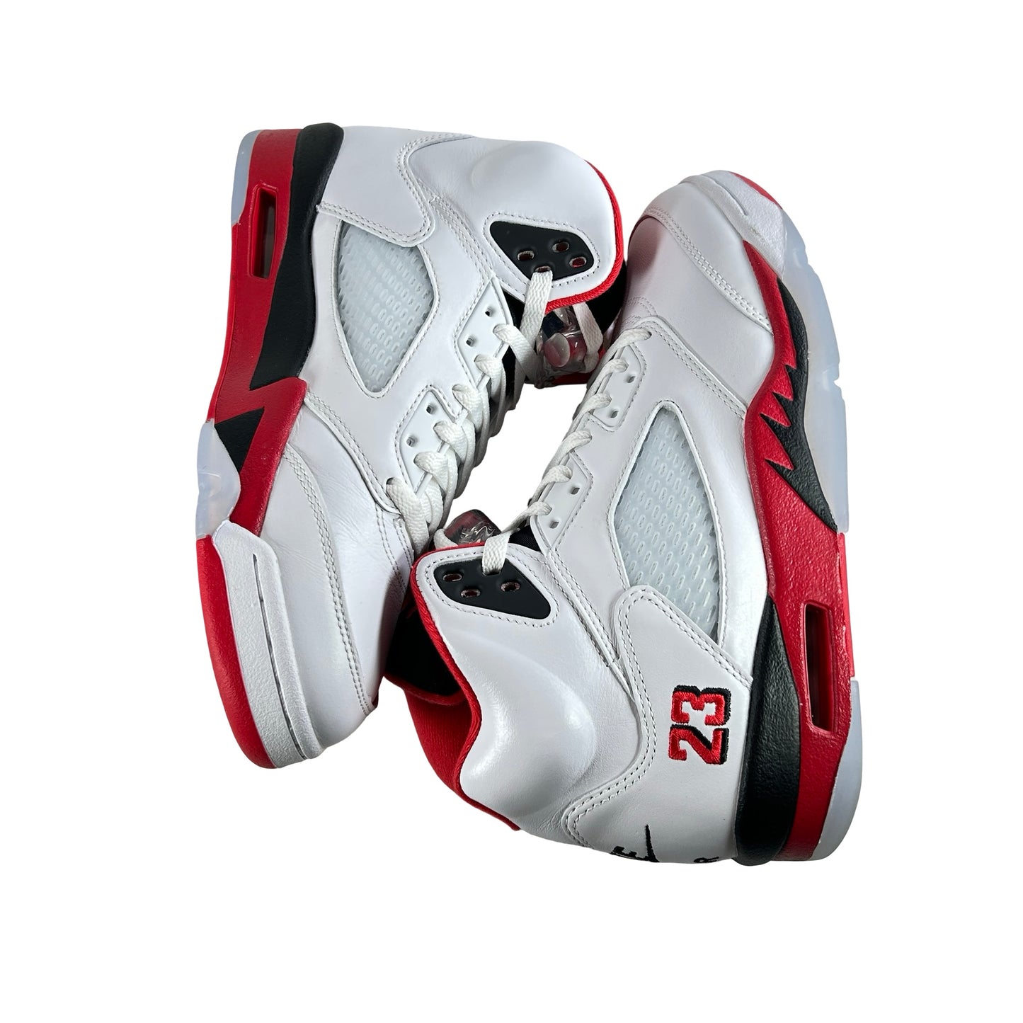 HQ7978 101 Jordan 5 Retro Fire Red Black Tongue (2025) [USED] - 7.5 M (Used)