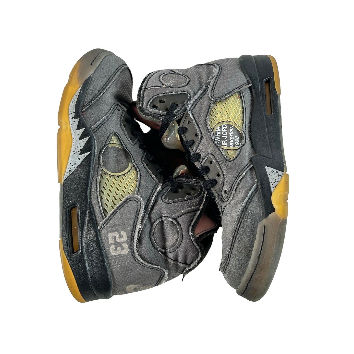 CT8480 001 Jordan 5 Off-White Black [USED] - 8 M (Used2) (No Box2)