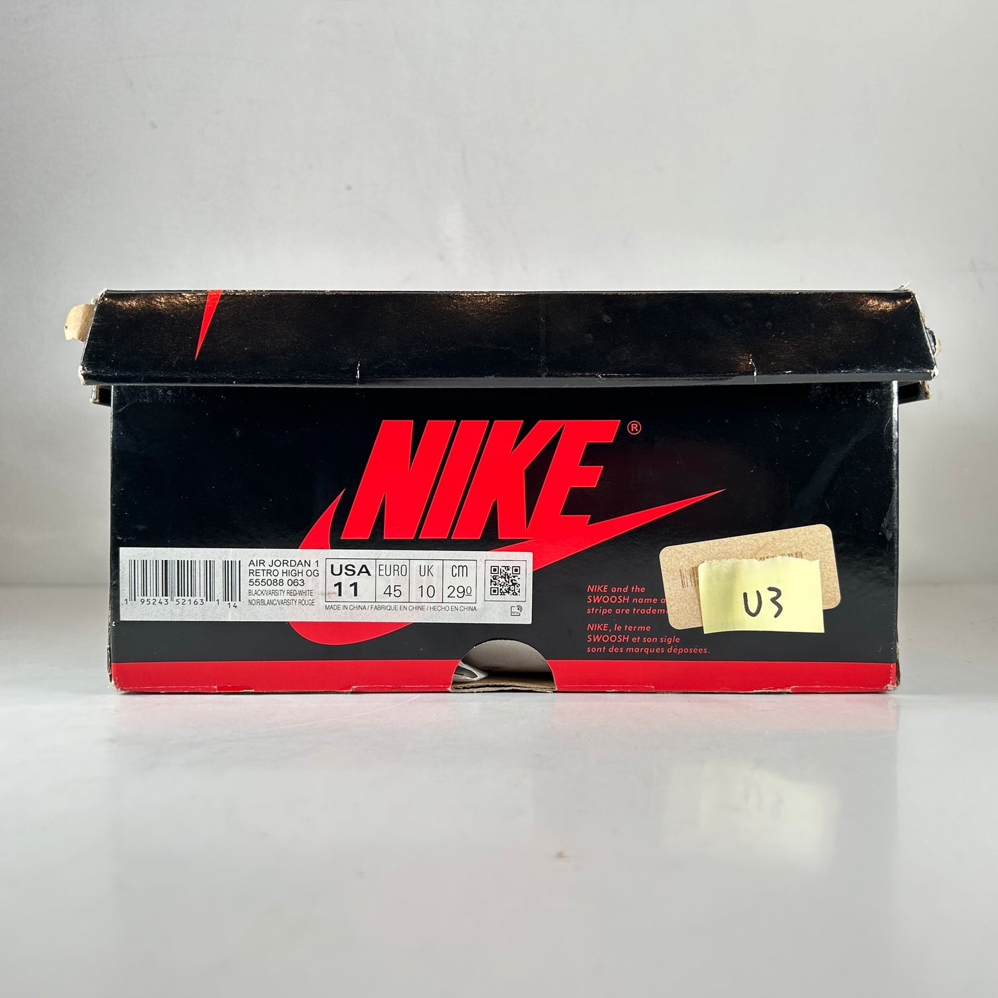 555088 063 Jordan 1 Retro High OG Patent Bred [USED] - 11 M (Used3)