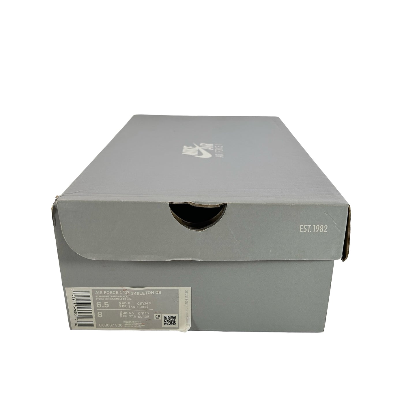 CU8067 800 Nike Air Force 1 Low Orange Skeleton Halloween [USED] - 6.5 M (Used)