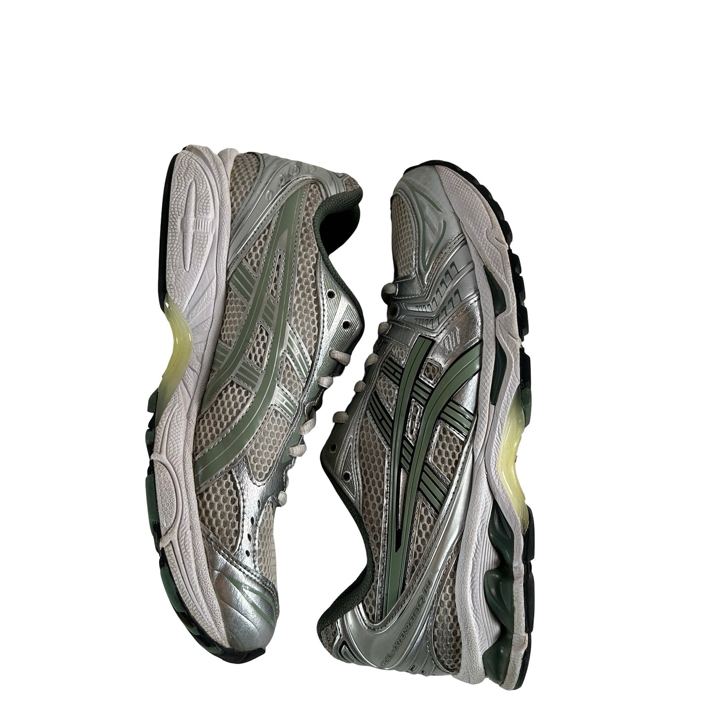 1201A019 107 ASICS Gel-Kayano 14 White Pure Silver Slate Grey Sage [USED] - 8 M (Used)
