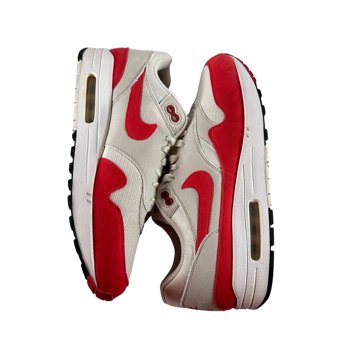 908375 103 Nike Air Max 1 Anniversary Red (2017/2018 Restock Pair) [USED] - 10 M (Used) (Replace Box)