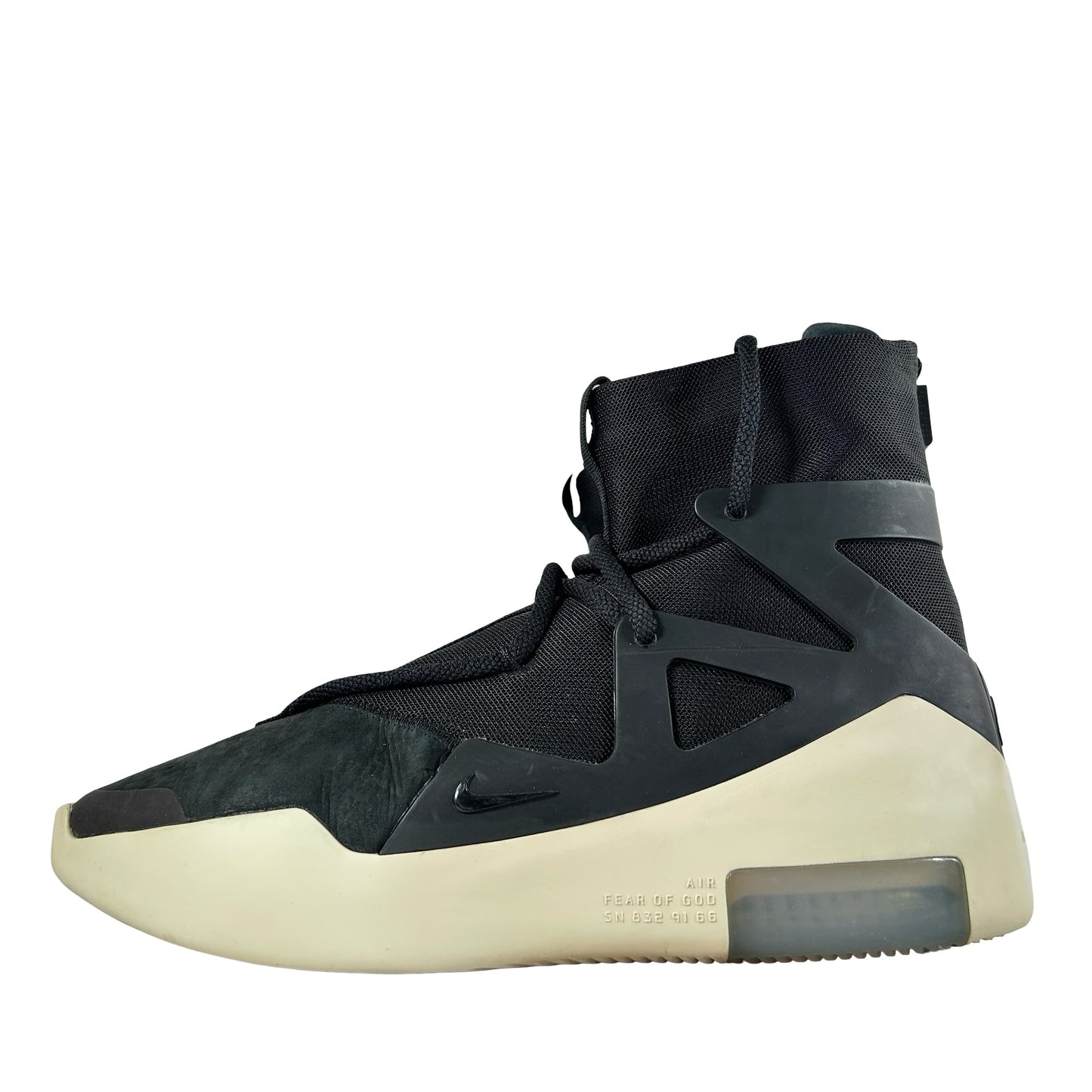AR4237 001 Nike Air Fear Of God 1 Black [USED] - 9.5 M (Used)