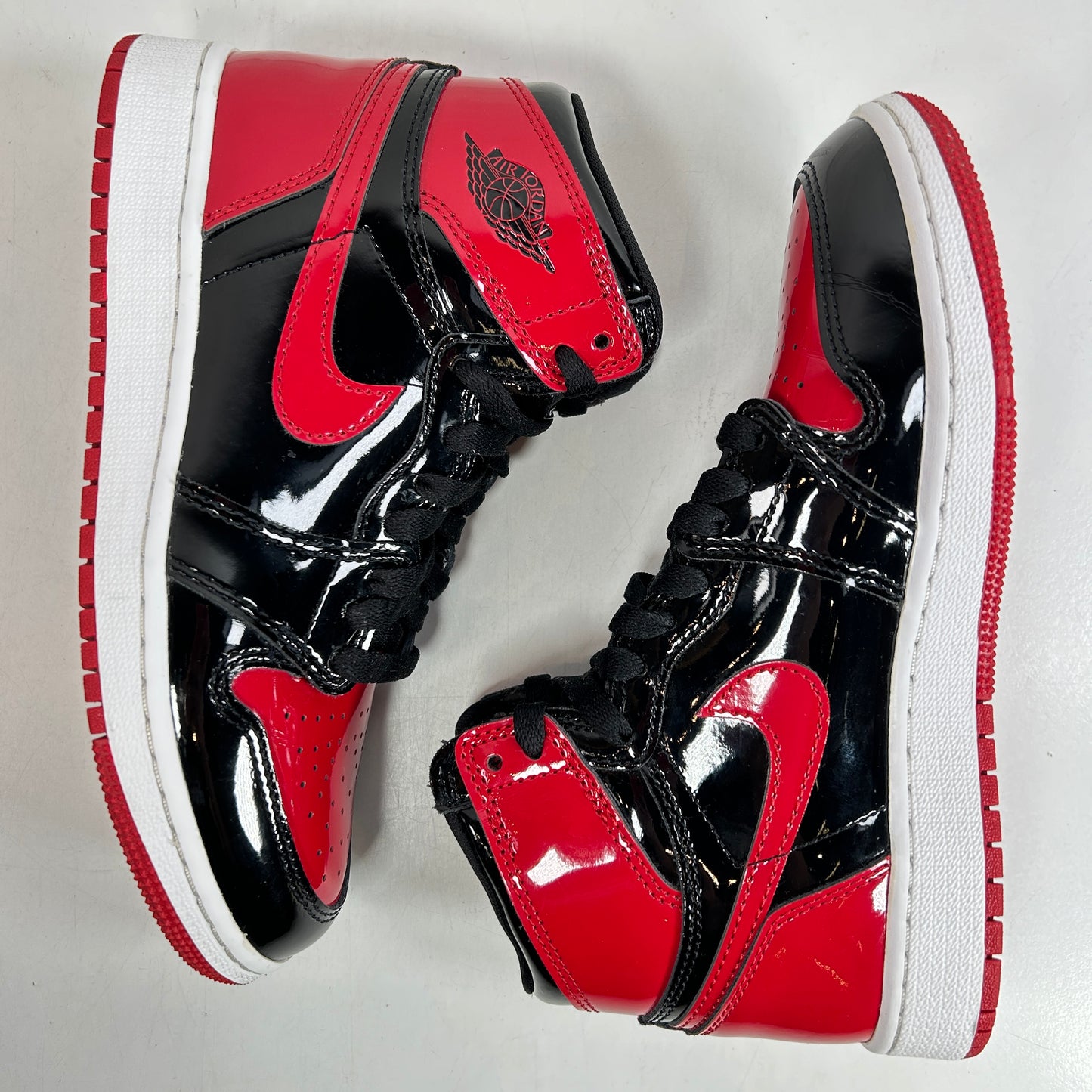 575441 063 Jordan 1 Retro High OG Patent Bred (GS) [USED] - 4.5 Y (Used)