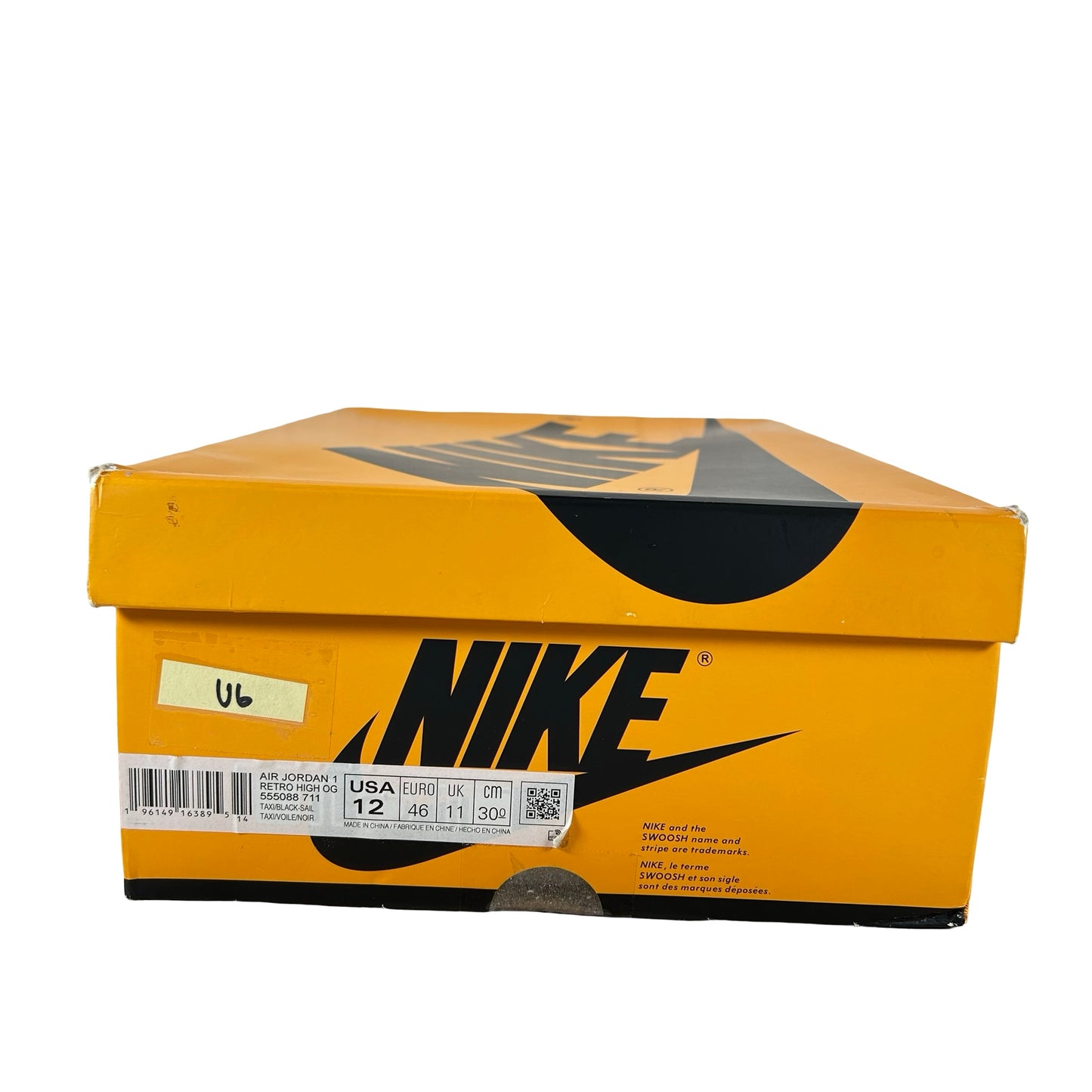 555088 711 Jordan 1 Retro High OG Yellow Toe [USED] - 12 M (Used6)