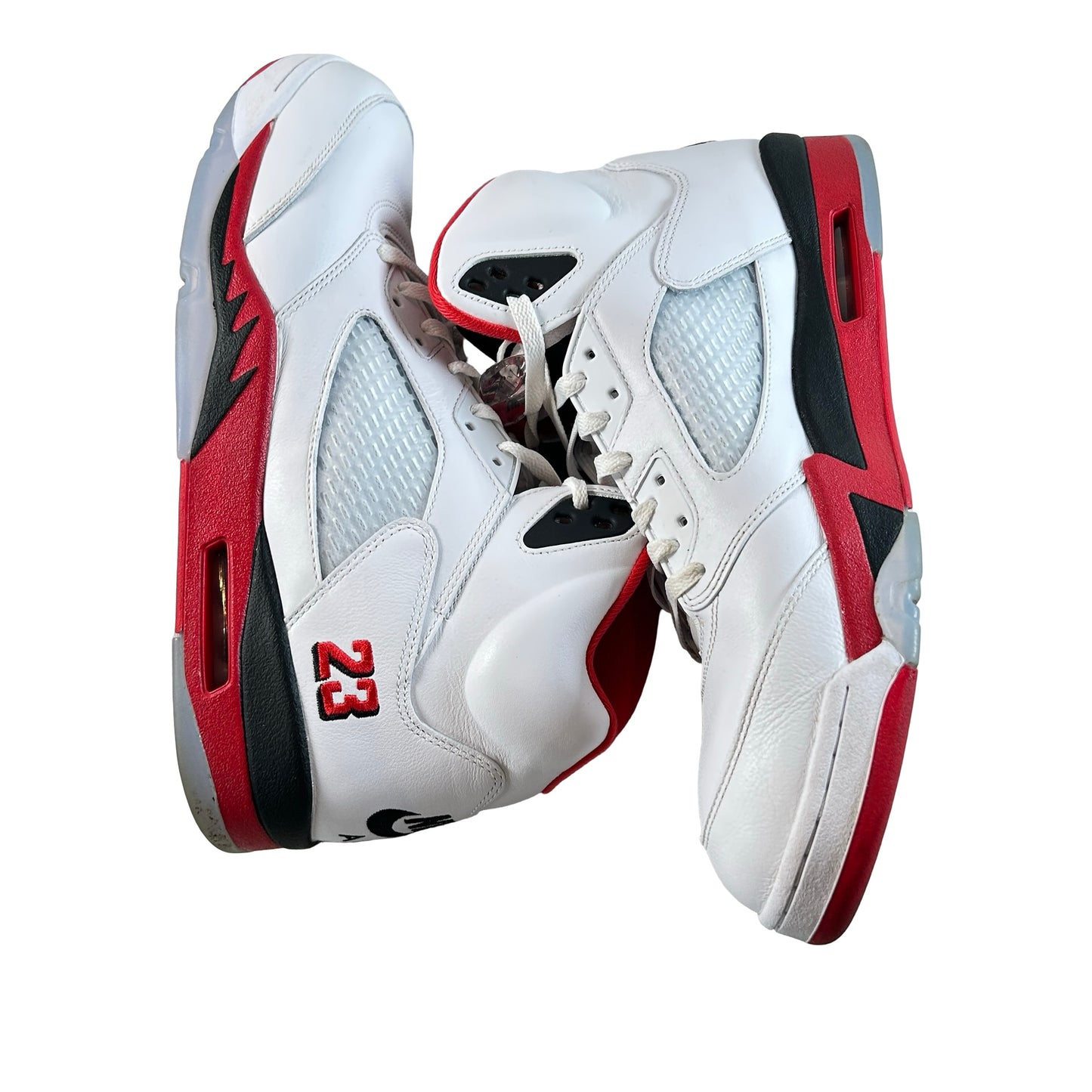 HQ7978 101 Jordan 5 Retro Fire Red Black Tongue (2025) [USED] - 15 M (Used)
