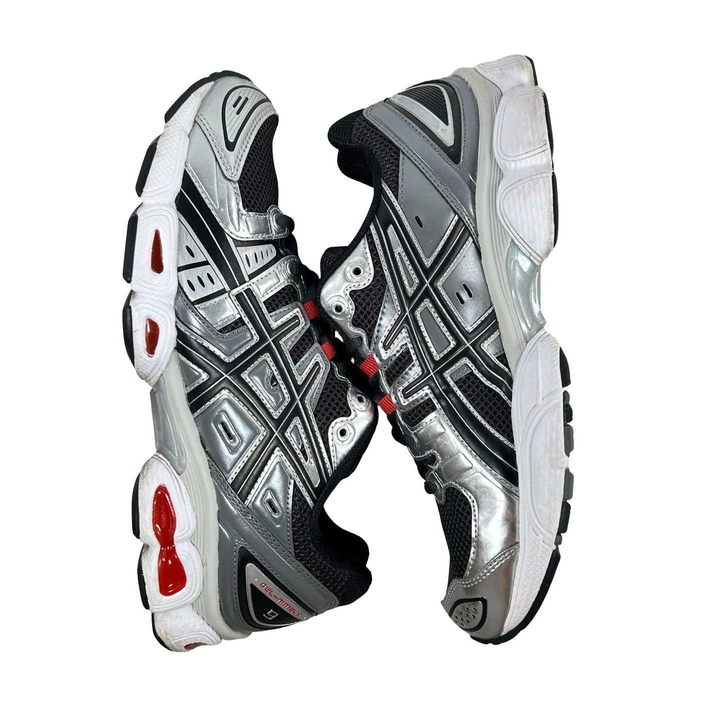 1201A424 023 ASICS Gel-Nimbus 9 Graphite Grey Red [USED] - 10 M (Used2)