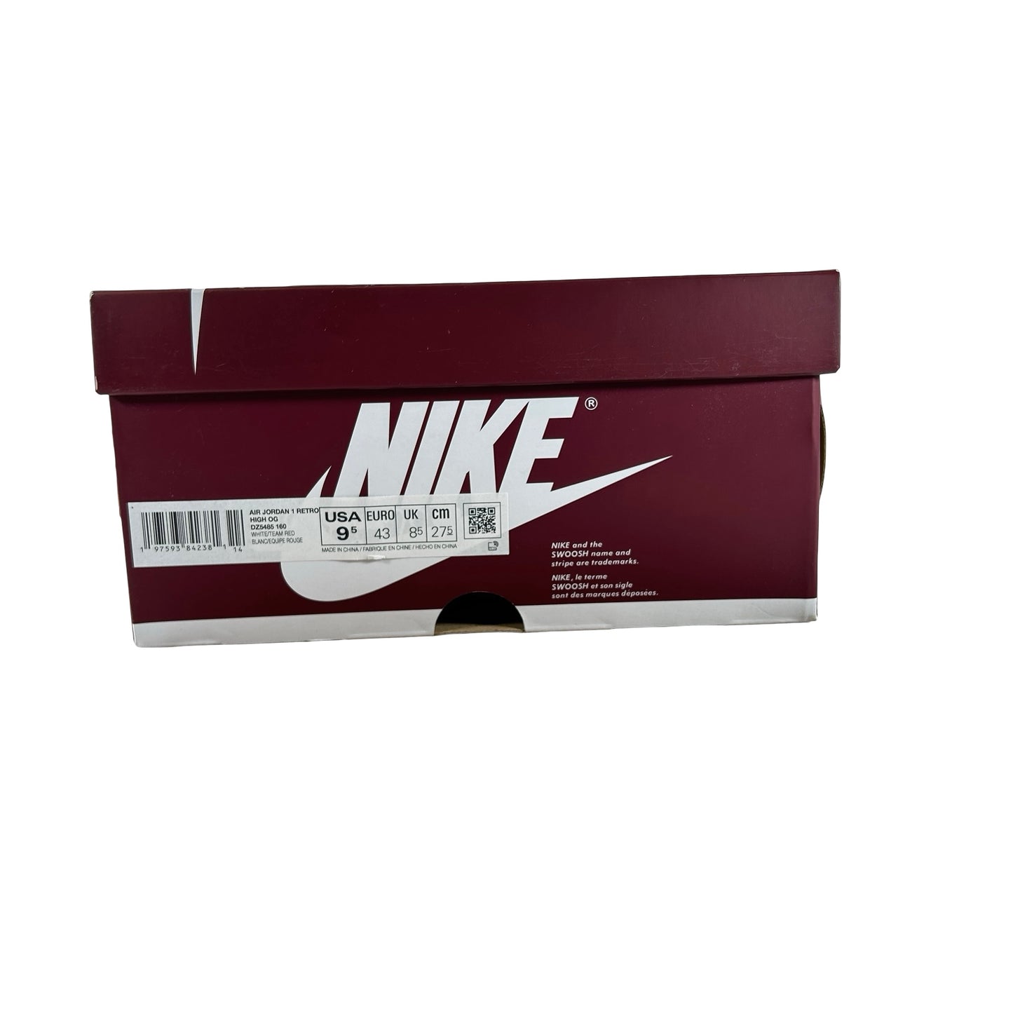 DZ5485 160 Jordan 1 Retro High OG Artisanal Team Red [USED] - 9.5 M (Used)