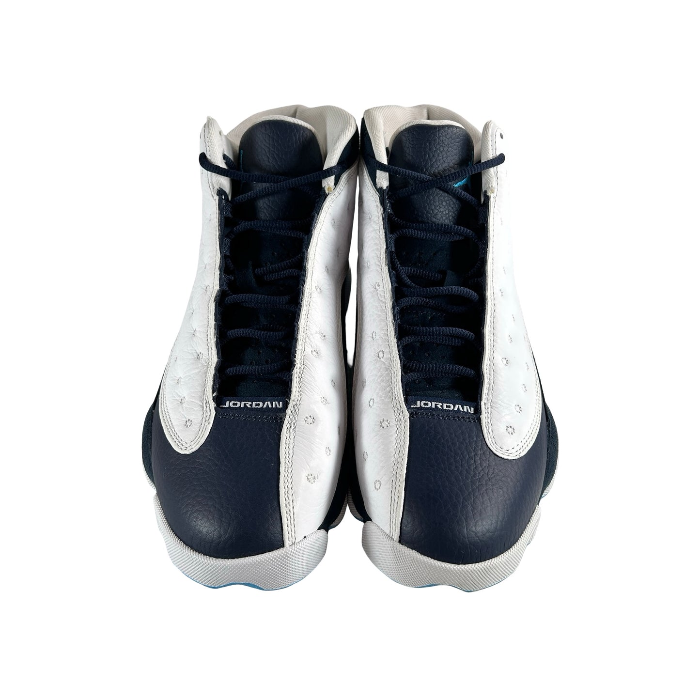 414571 144 Jordan 13 Retro Obsidian Powder Blue White [USED] - 9.5 M (Used) (Replace Box)