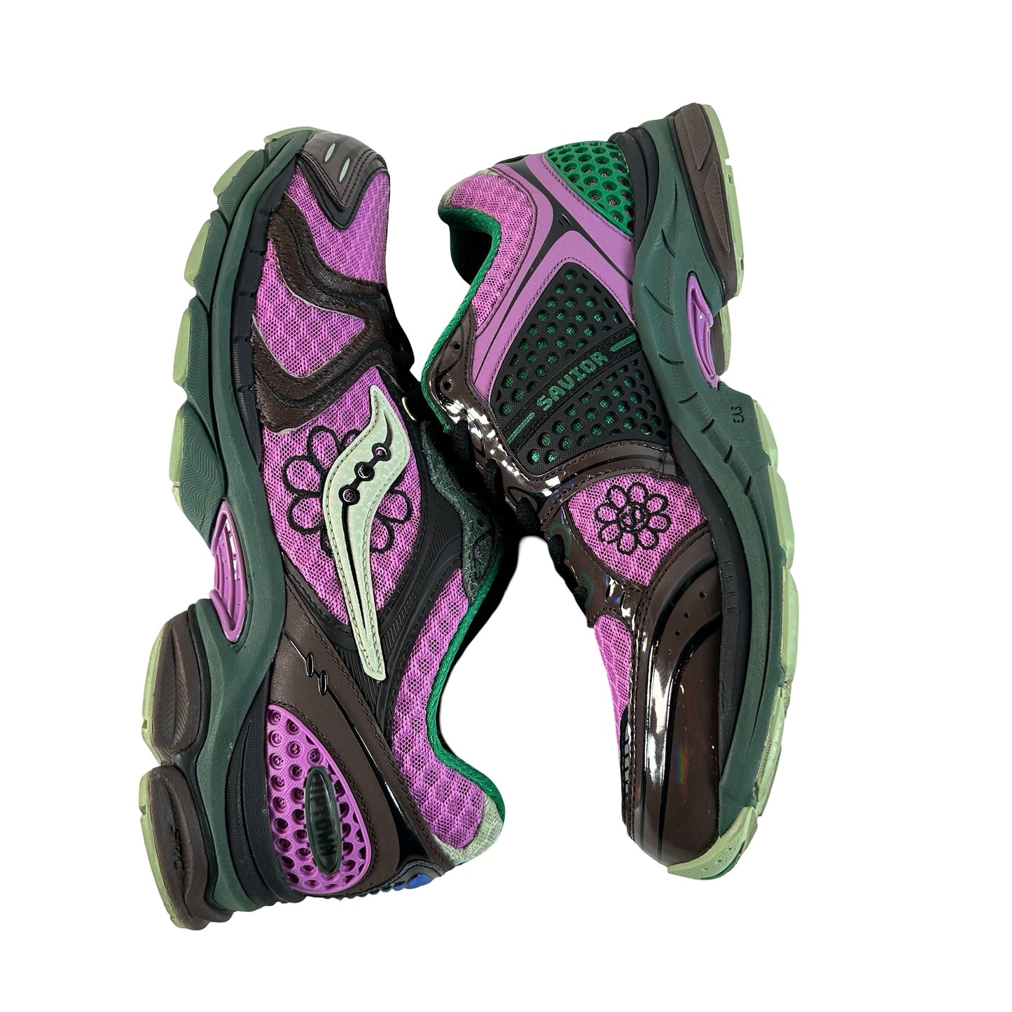 S70966 3 Saucony ProGrid Triumph 4 Jae Tips Flowers Grow Uptown Perilla [USED] - 9.5 M (Used)