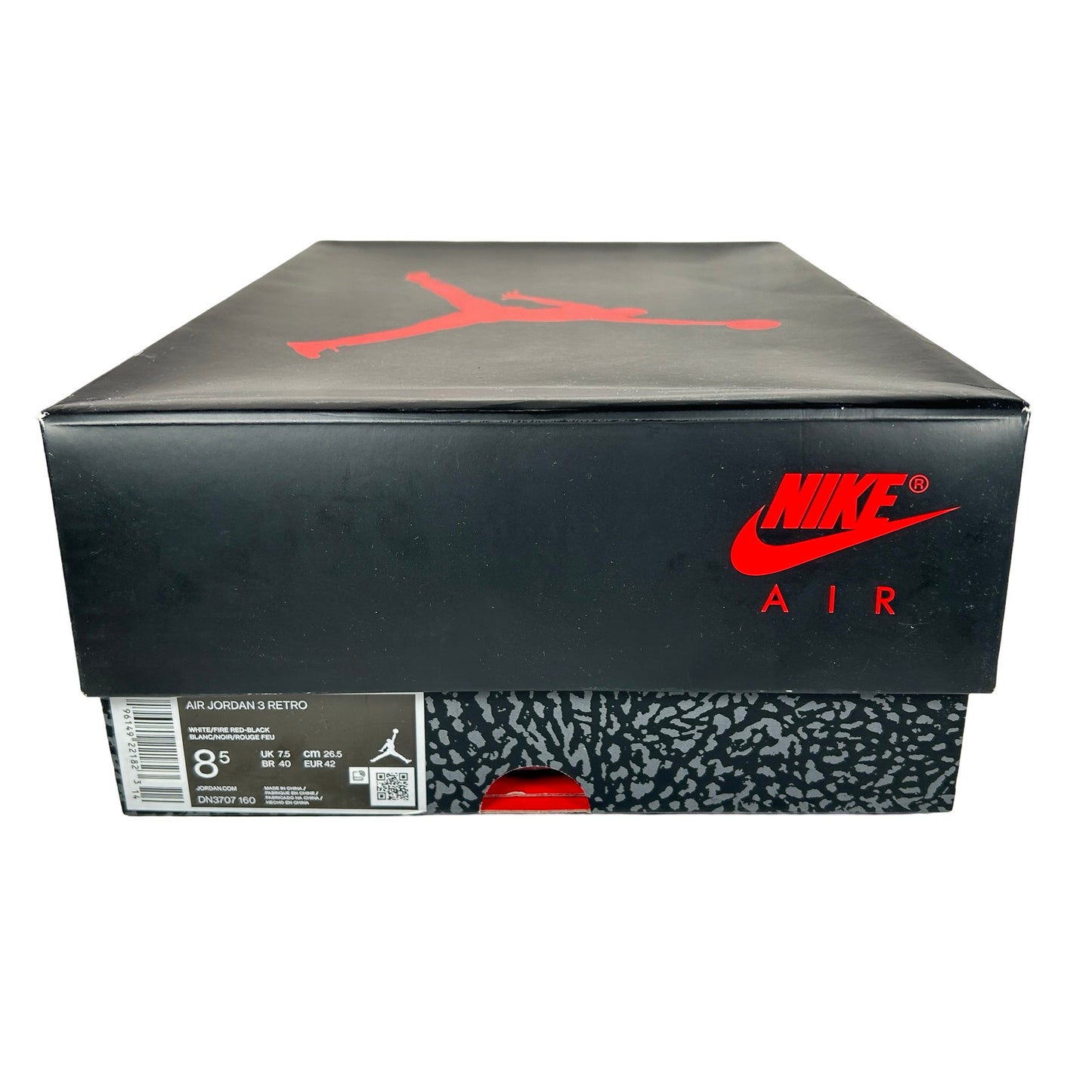 DN3707 160 Jordan 3 Retro Fire Red (2022) [USED] - 8.5 (VNDS)