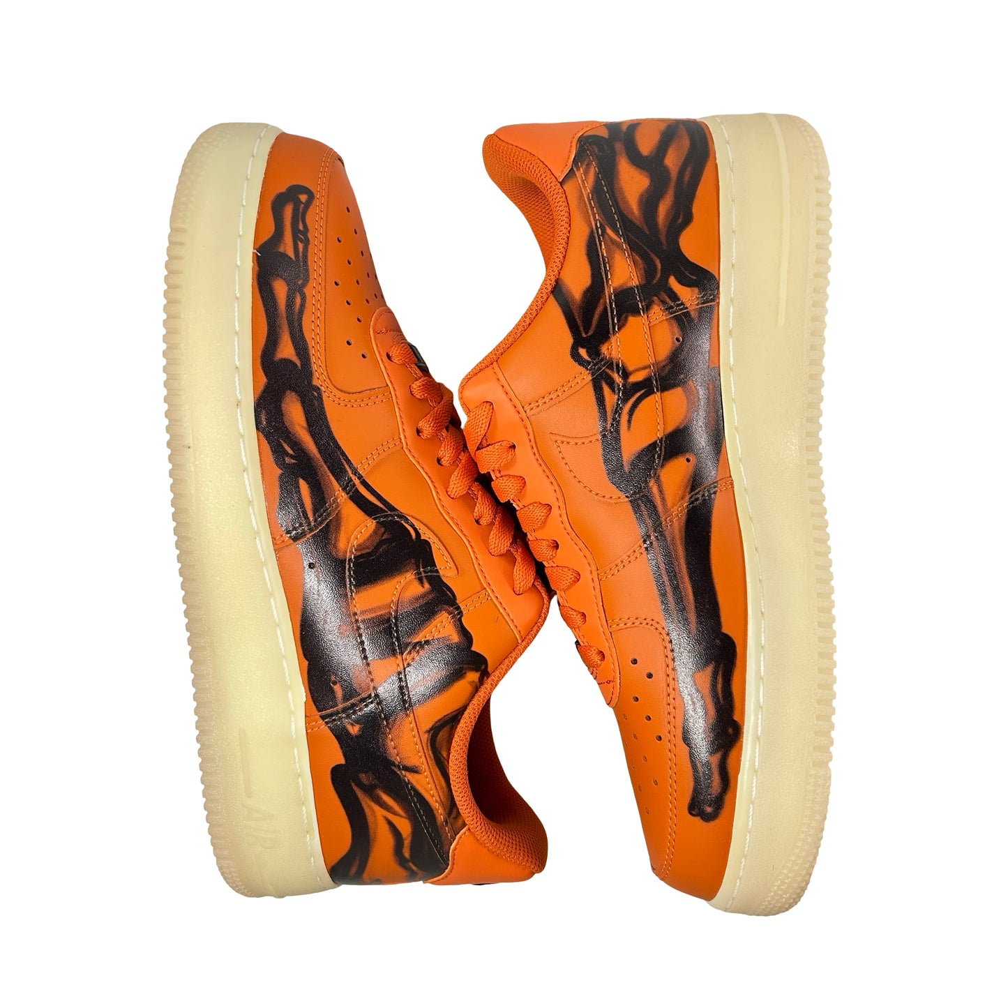 CU8067 800 Nike Air Force 1 Low Orange Skeleton Halloween [CONDITIONAL] - 9.5 (Yellowing)