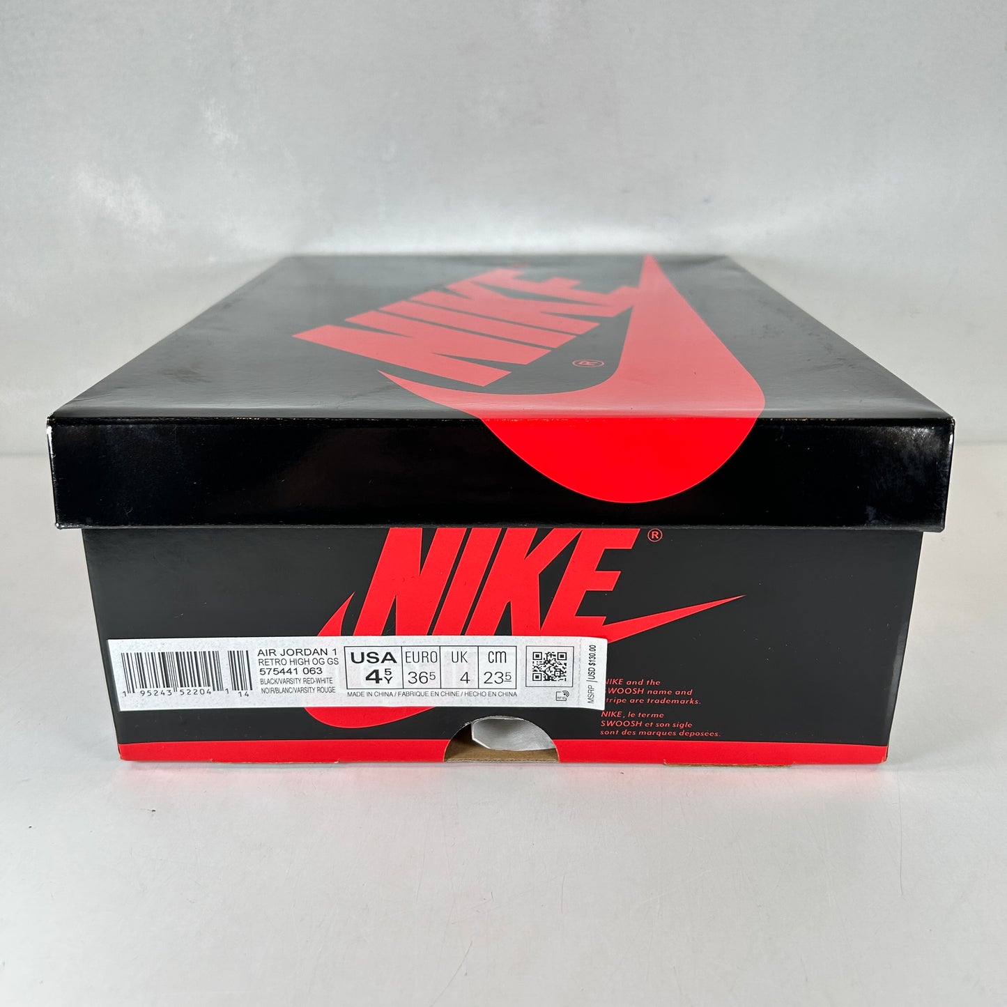 575441 063 Jordan 1 Retro High OG Patent Bred (GS) [USED] - 4.5 Y (Used2)