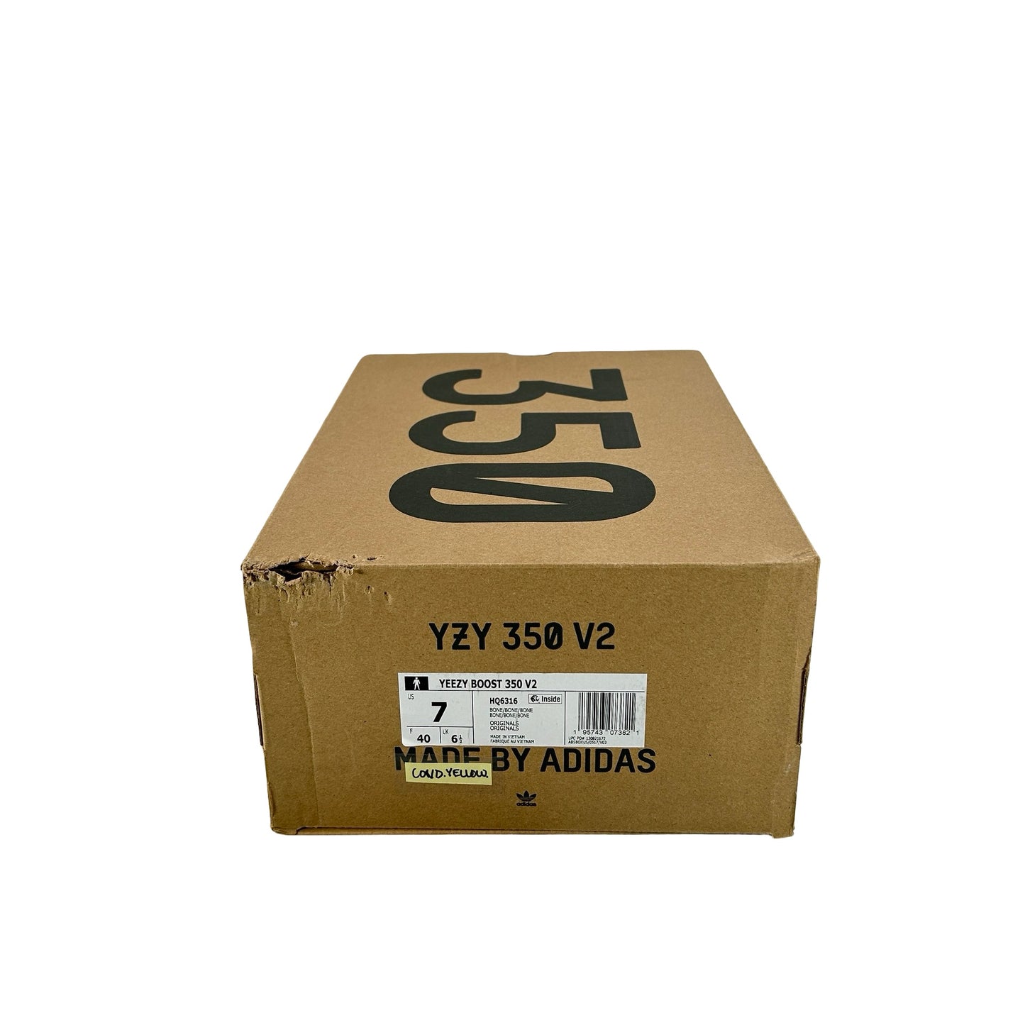 HQ6316 adidas Yeezy Boost 350 V2 Bone [CONDITIONAL] - 7 M (Slight Yellowing)