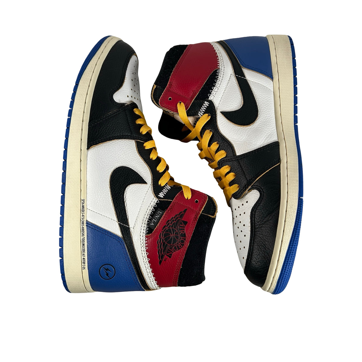 IO7847 002 Jordan 1 Retro High OG SP Fragment x Union LA Varsity Red Sport Royal [USED] - 11.5 M (Used2) (No Box2)