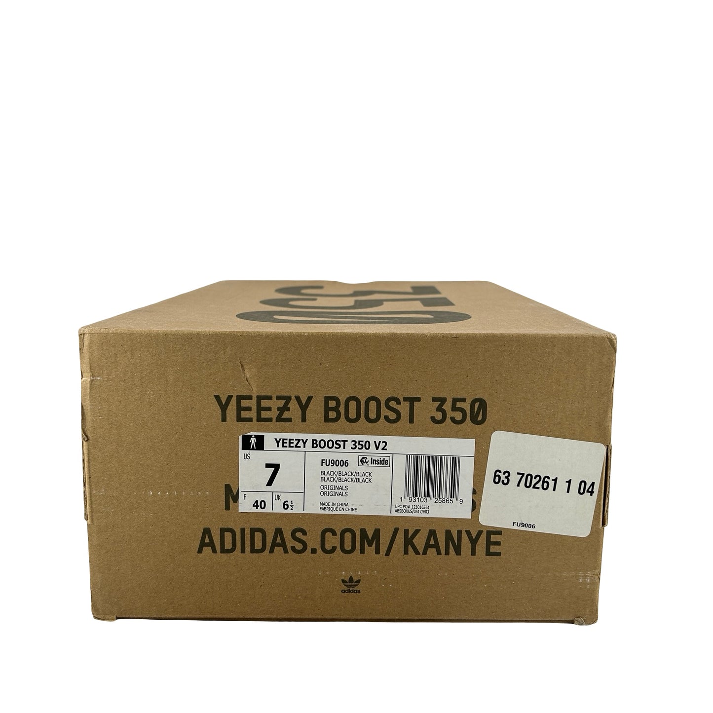 FU9006 adidas Yeezy Boost 350 V2 Black (Non-Reflective) [USED] - 7 M (Used)