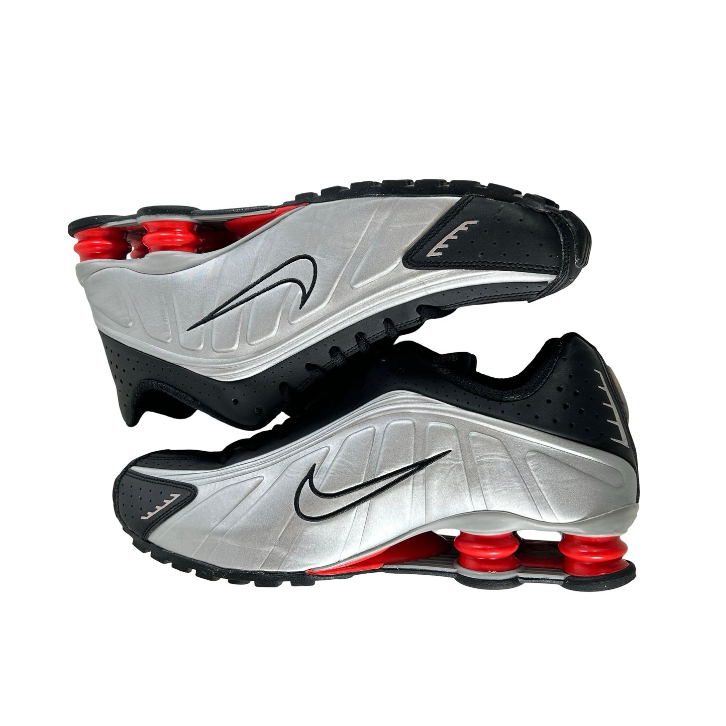 HQ1988 002 Nike Shox R4 Black Metallic Silver (2025) [USED] - 10 M (Used) (No Box)