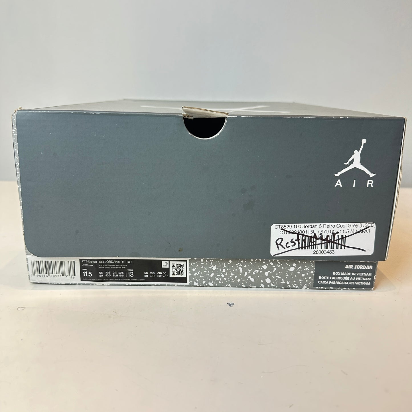 CT8529 100 Jordan 6 Retro Cool Grey [USED] - 11.5 M (Used)