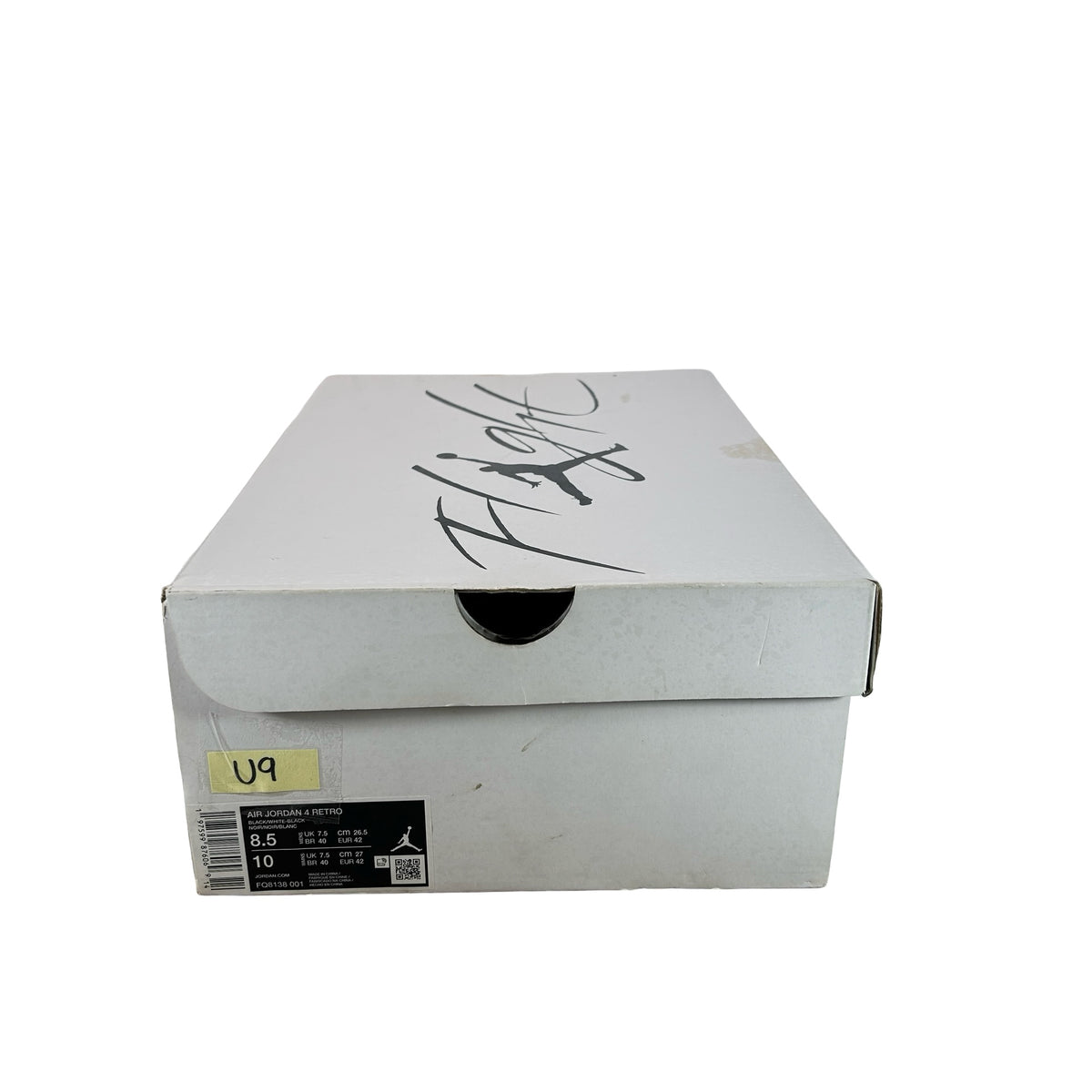 FQ8138 001  Jordan 4 Retro White Thunder [USED] - 8.5 M (Used9)