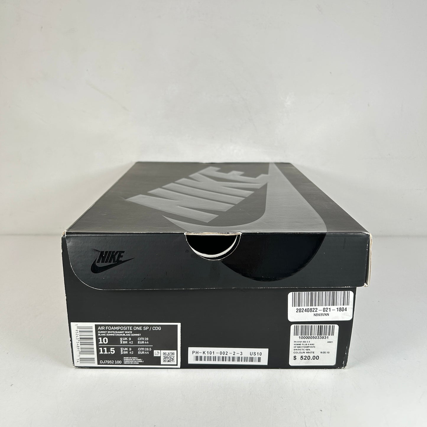 DJ7952 100 Nike Air Foamposite One CDG White [USED] - 10 M (Used2)