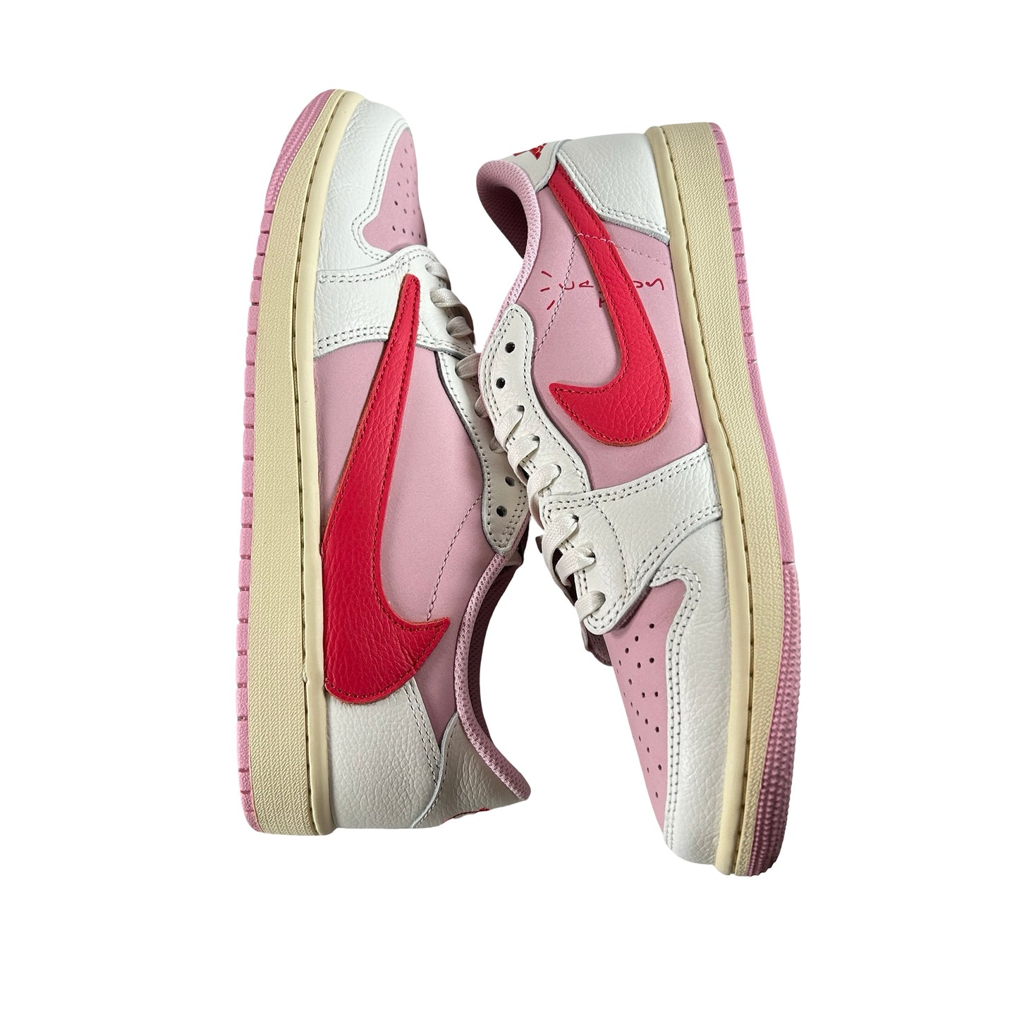 IQ7604 101 Jordan 1 Retro Low OG SP Travis Scott Sail Tropical Pink [USED] - 9.5 M (Used)