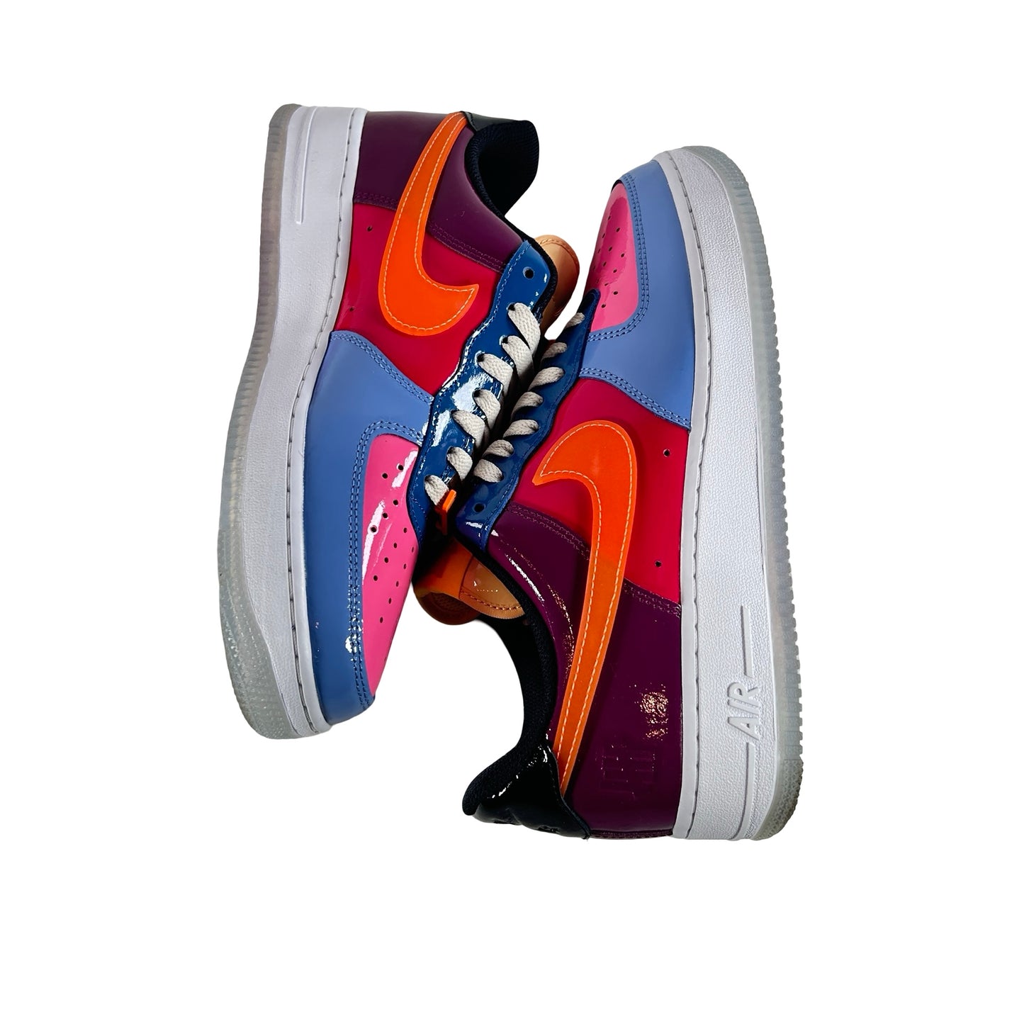 DV5255 400 Nike Air Force 1 Low SP Undefeated Multi-Patent Total Orange [USED] - 9 M (Used) (No Sleeve)