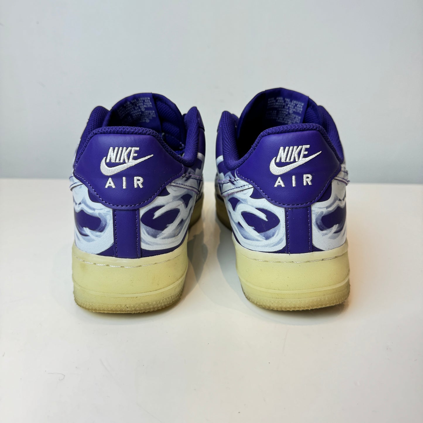 CU8067 500 Nike Air Force 1 Low '07 QS Purple Skeleton Halloween [USED] - 10.5 M (Used) (No Box)