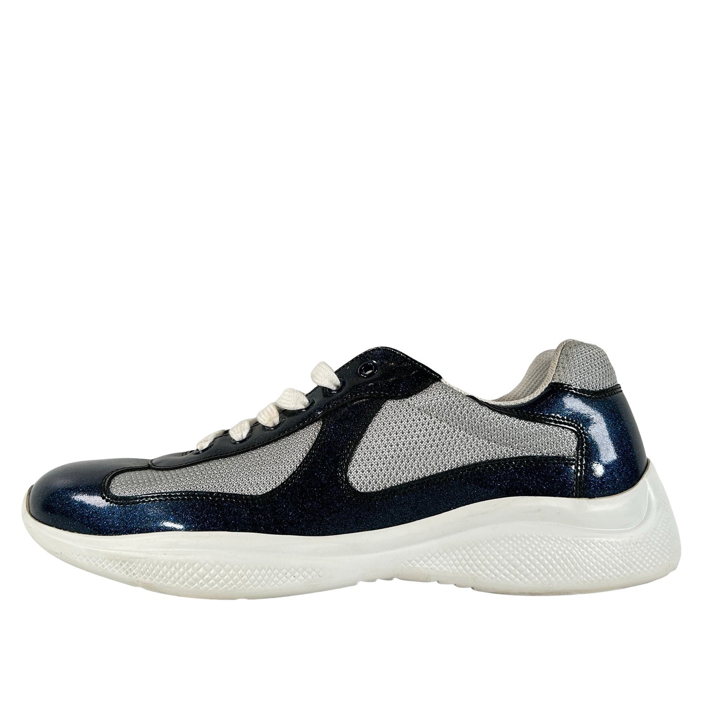 Prada America's Cup Sneakers Blue Glitter [USED] - PRADA 9.5 / US 10.5 M (Used)