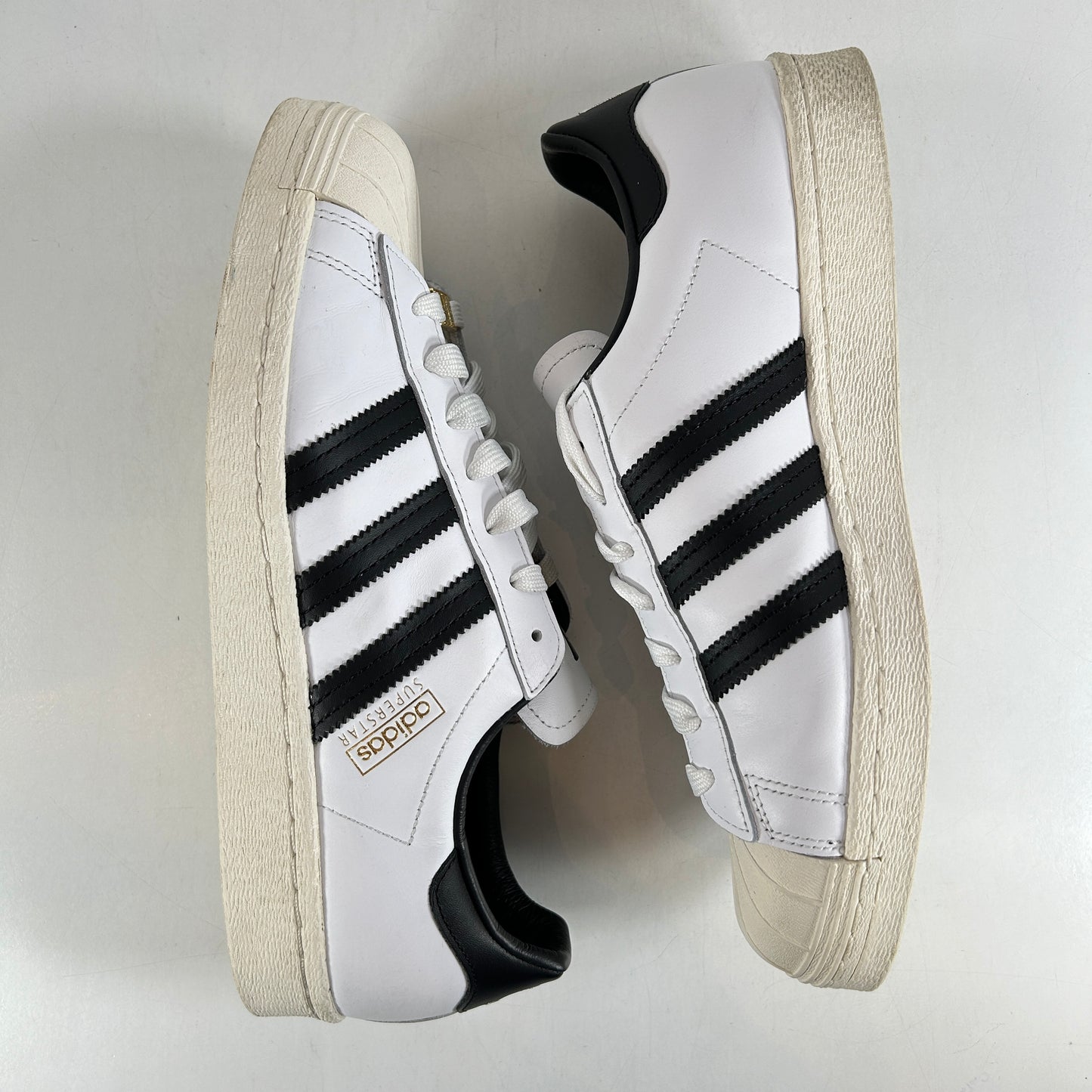 GZ8980 adidas Superstar 80s Bape White Black [USED] - 9 M (Used)
