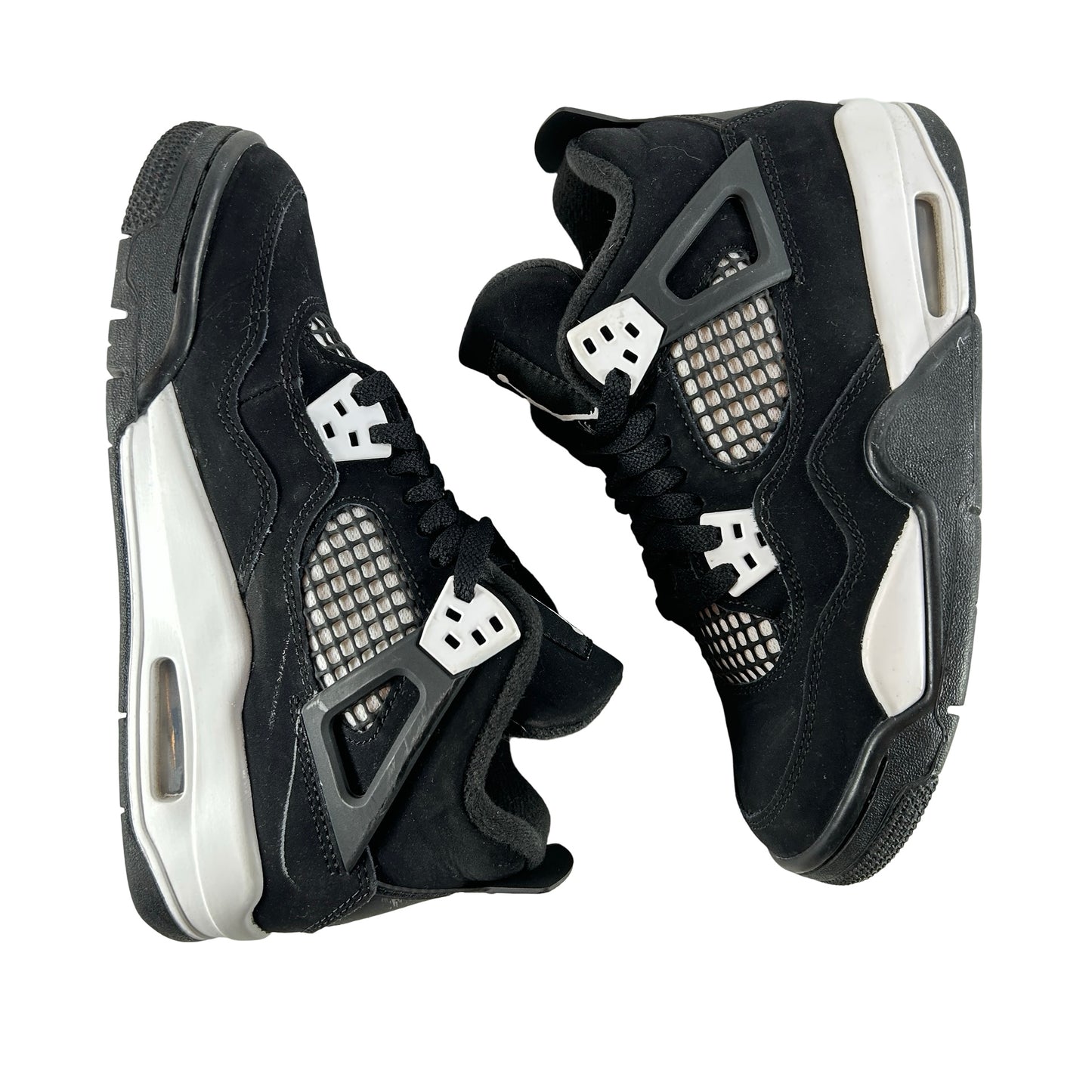 FQ8213 001 Jordan 4 Retro White Thunder (GS) [USED] - 4 Y (Used)