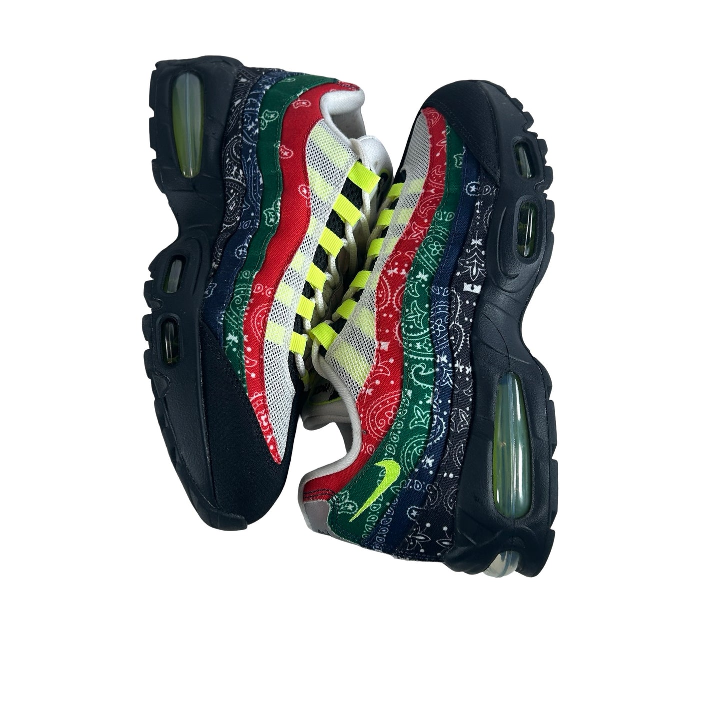 IQ0620 100 Nike Air Max 95 OG Big Bubble Neon Paisley Bandana [USED] - 9 M (Used2)