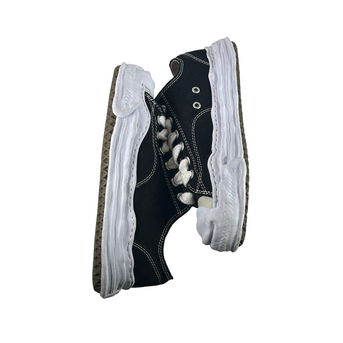 AO5FW702 Maison Mihara Yasuhiro Hank OG Sole Canvas Low Black [USED] - 40 EU / 7 M (Used)