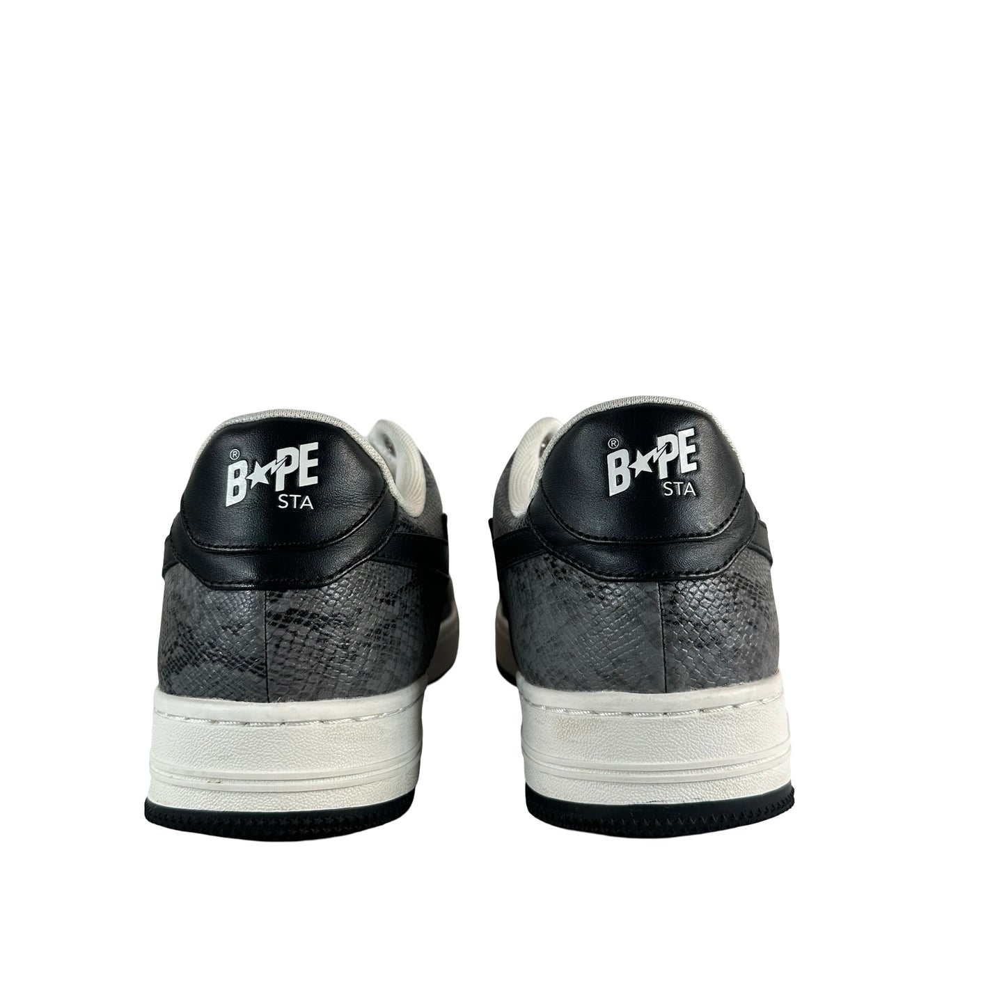 001FWI801009M BLK A Bathing Ape Bape Sta Snake Skin Black [USED] - 9 M (Used)