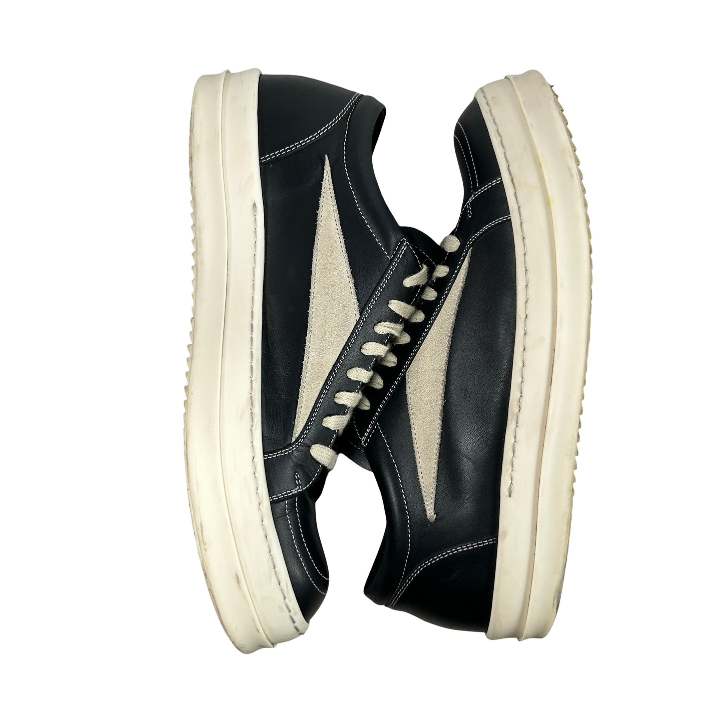 Rick Owens Leather Vintage Low-Top Sneakers [USED] - 42 (Used) (No Box)