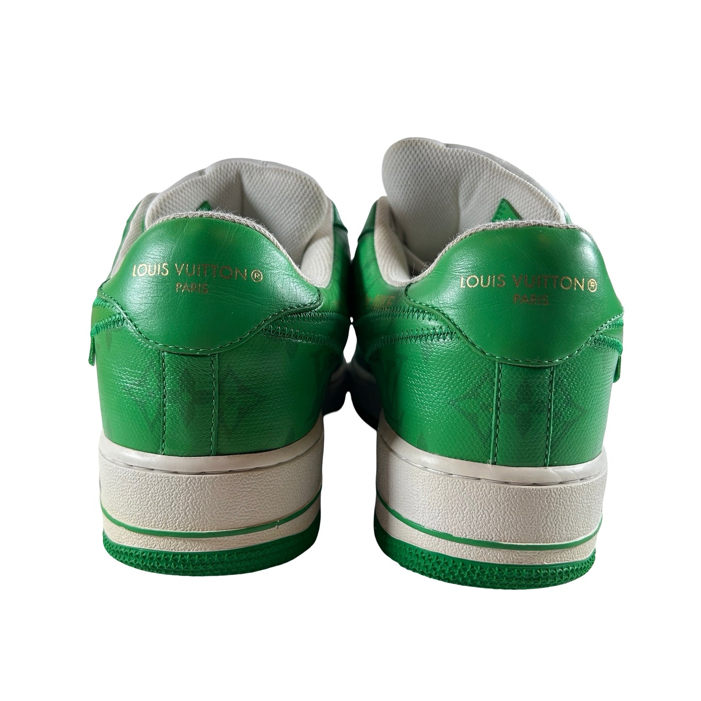 1A9VAU Louis Vuitton Nike Air Force 1 Low By Virgil Abloh White Green [USED] - 9 M (Used2)