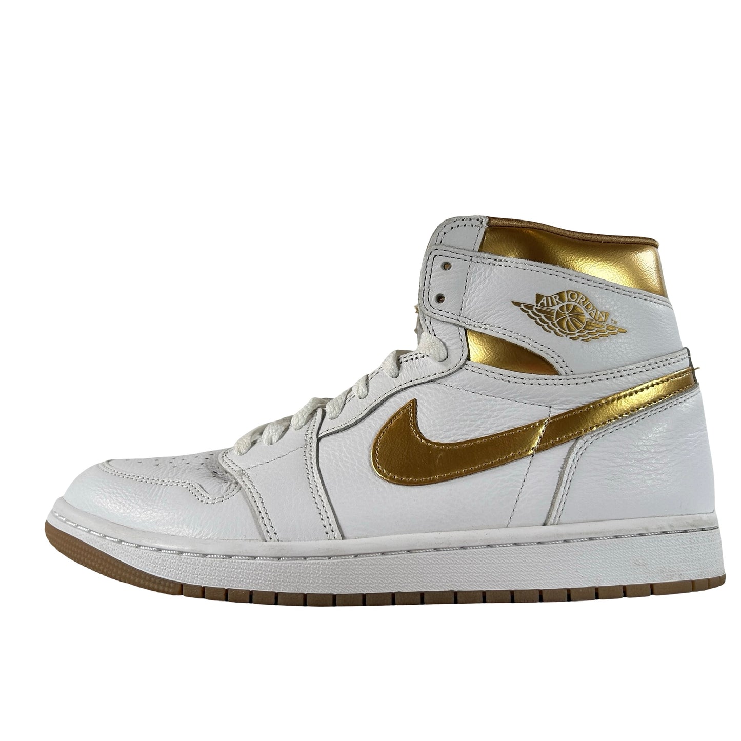 FD2596 107 Jordan 1 Retro High OG Metallic Gold (Women's) [USED] - 9.5 W (Used) (No Box)