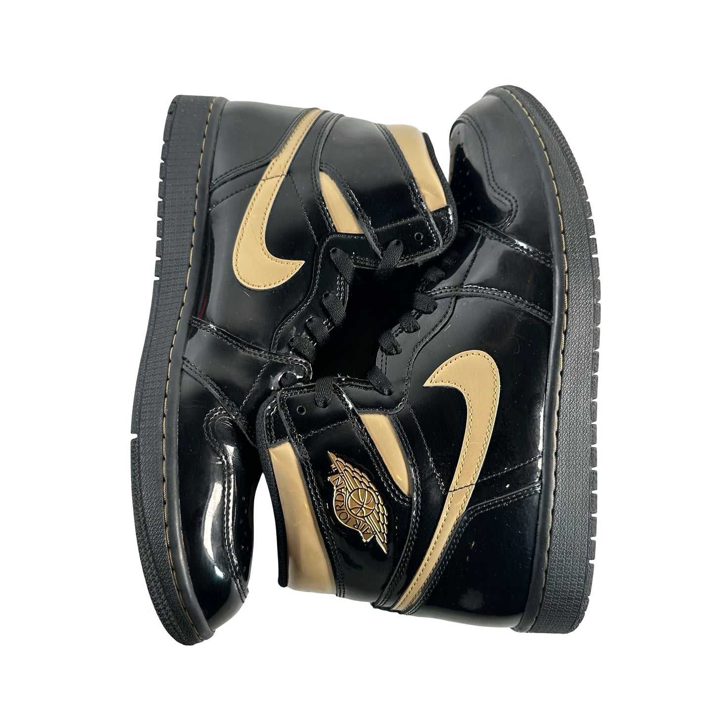 555088 032 Jordan 1 Black/Gold [USED] - 11 M (Used)